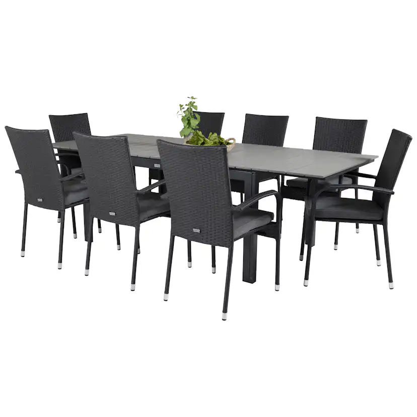 Matgrupp Venture Home Lova 160/240 med 8 Asta Stolar
