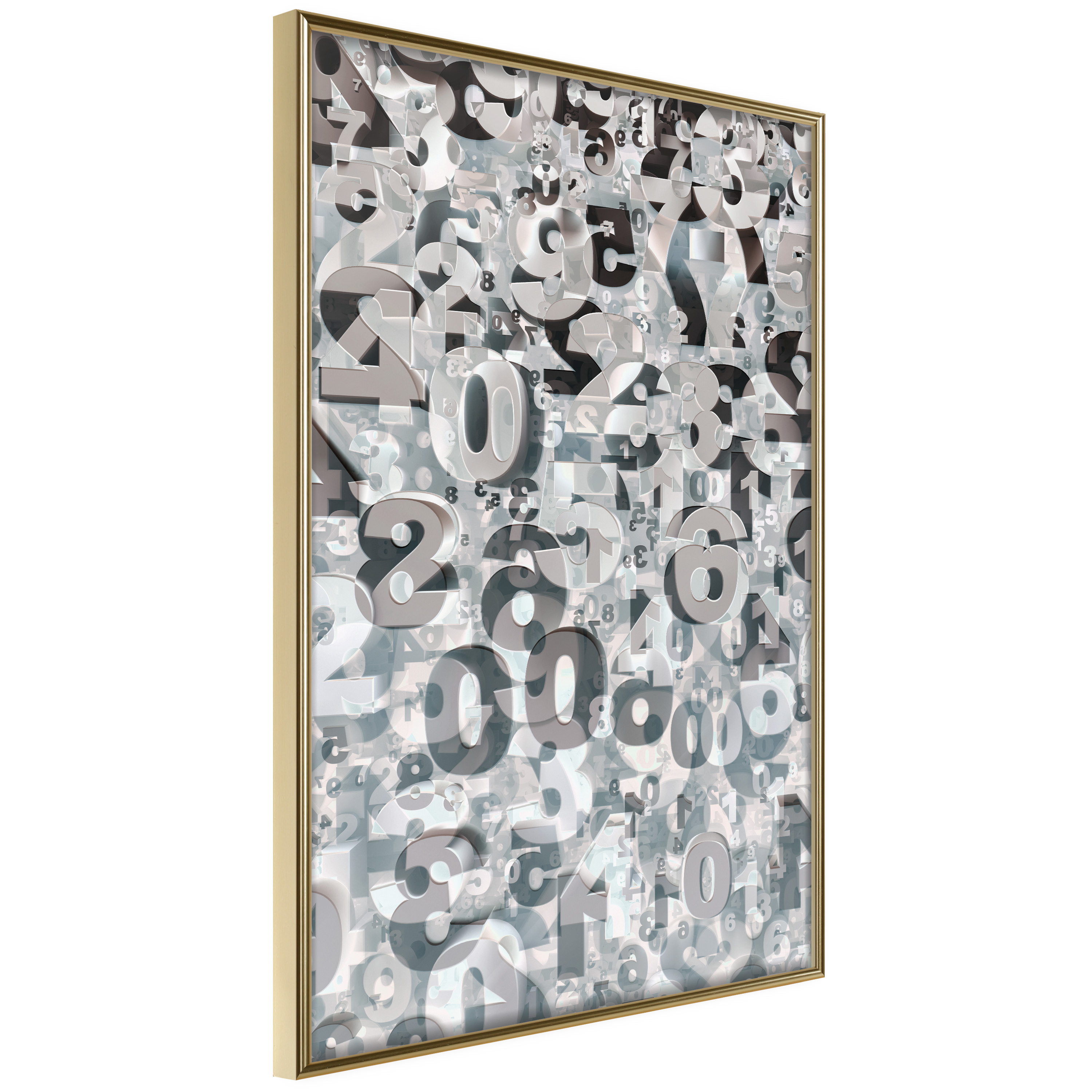 Affisch - Numerology [Poster] 40x60 Guld ram, 40x60 cm