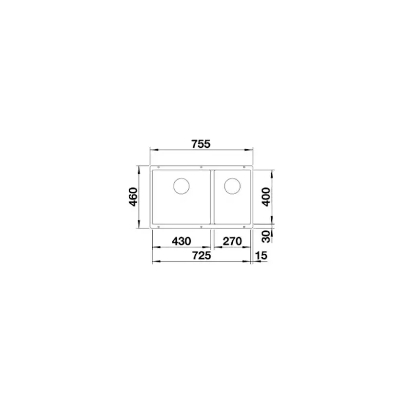 Diskho Blanco Subline 430/270 Silgranit Infino