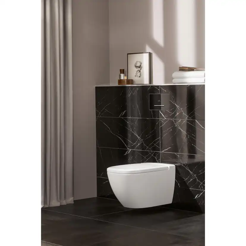 Spolknapp Villeroy & Boch ViConnect installationssystemen 92 Blankgrått glas