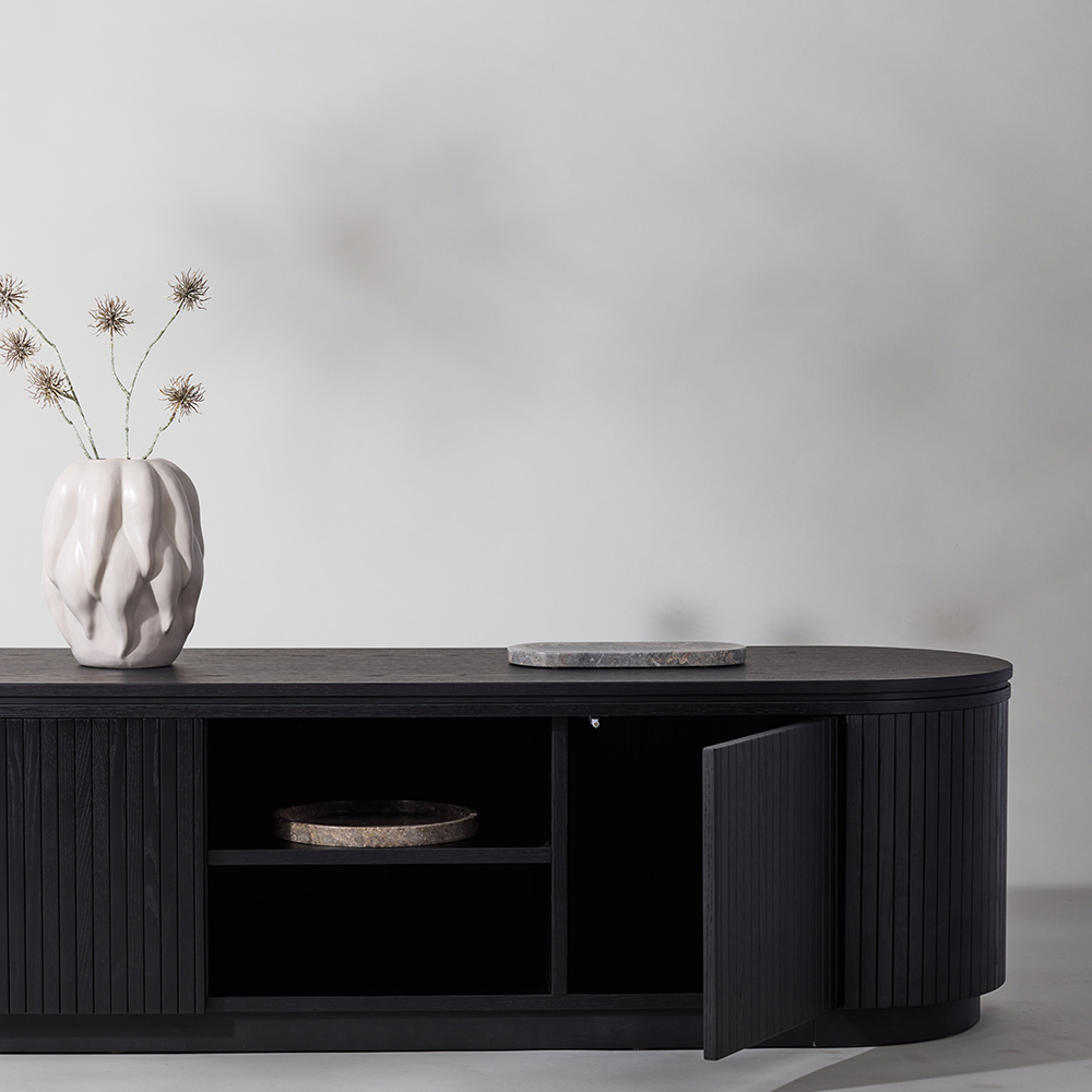 Mediamöbel Vind Fjällbacka Svart TV-Bänk/Sidobord MDF