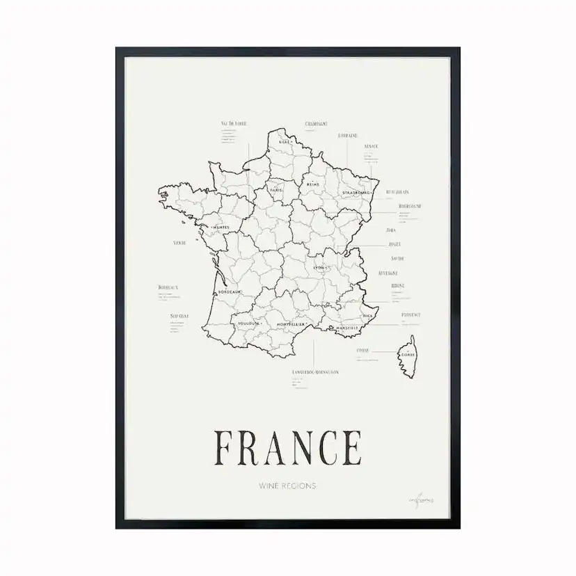 Poster Corkframes Vinkarta Frankrike