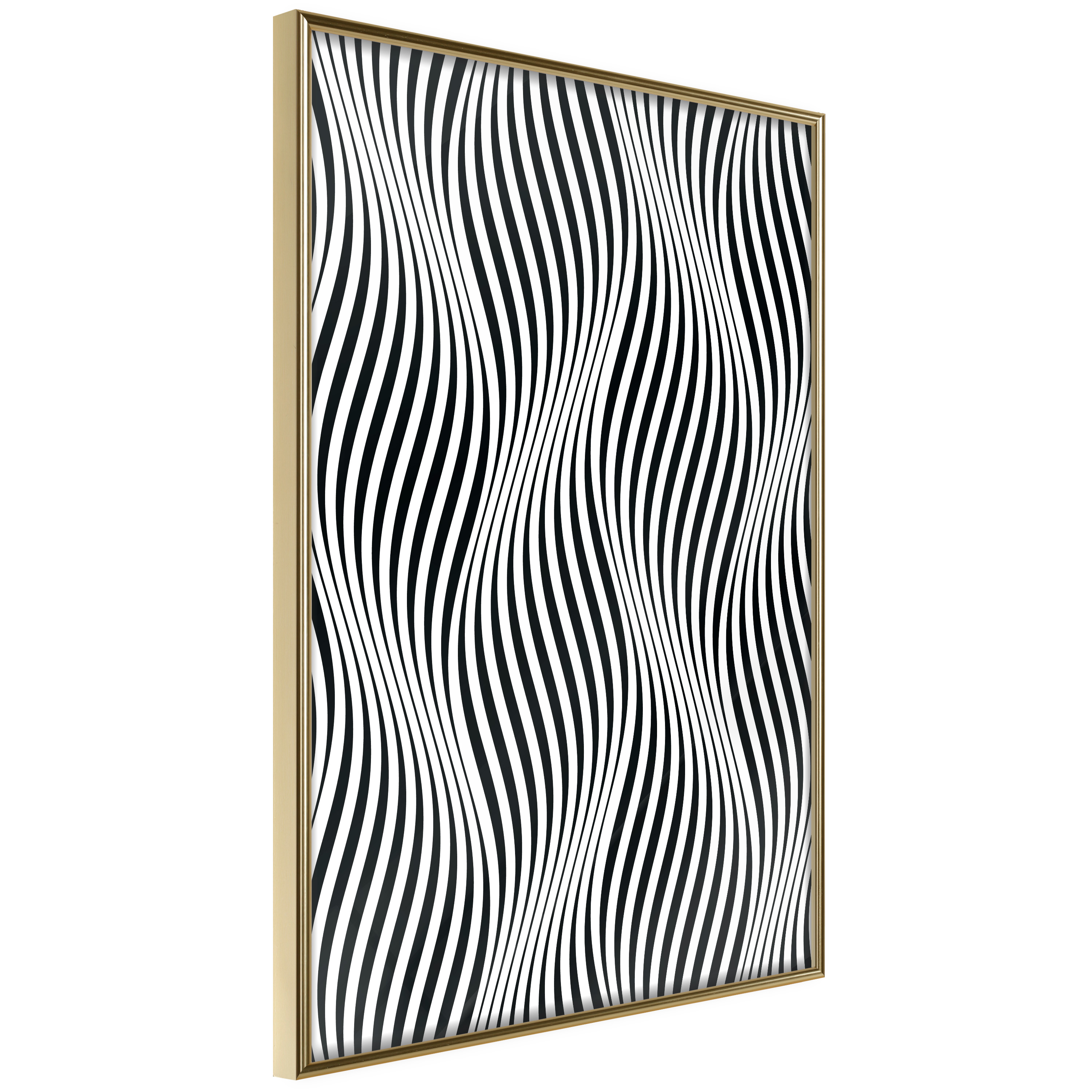 Affisch - Optical Art [Poster] 20x30 Guld ram, 20x30 cm