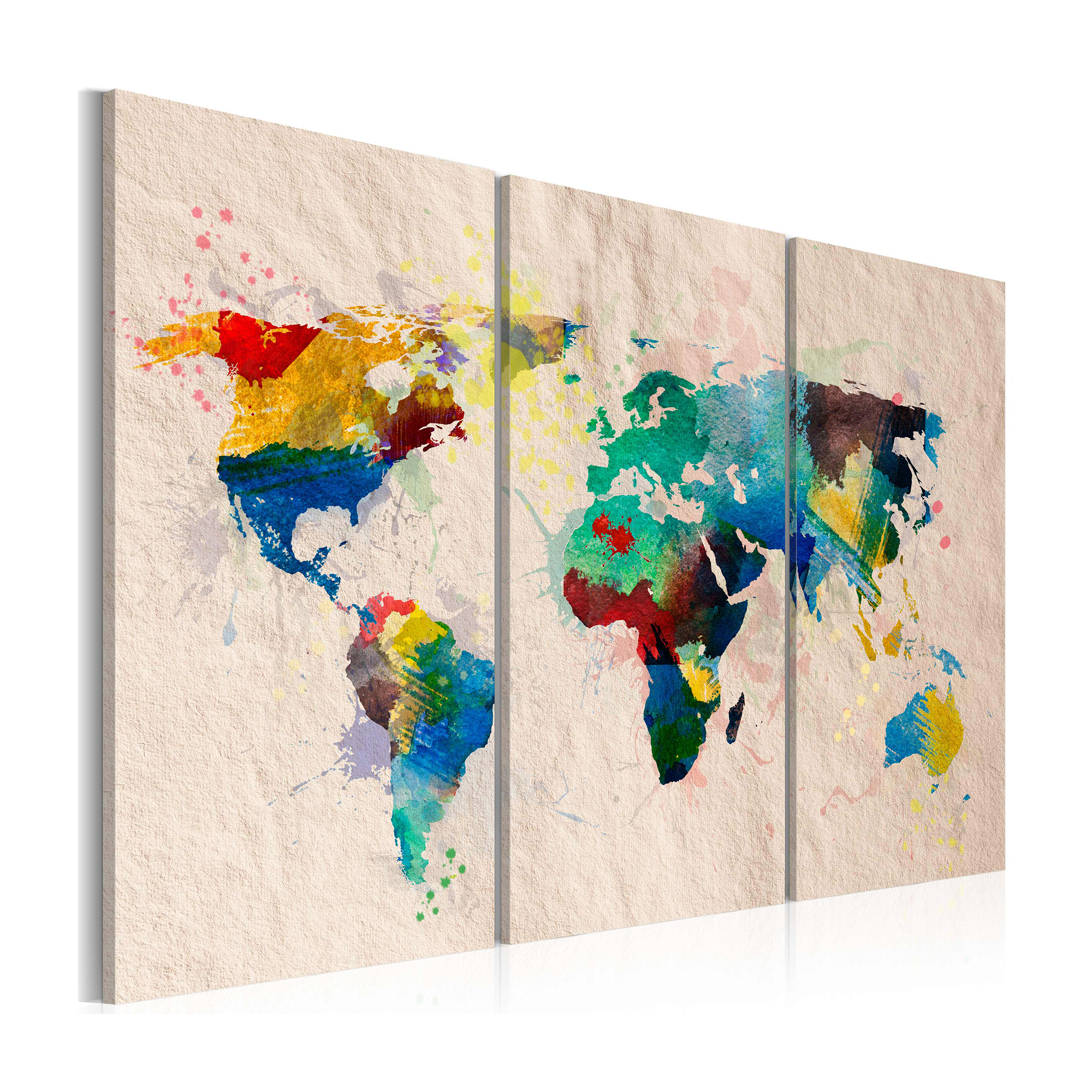 Tavla Arkiio Den Värld Av Färger Triptyk