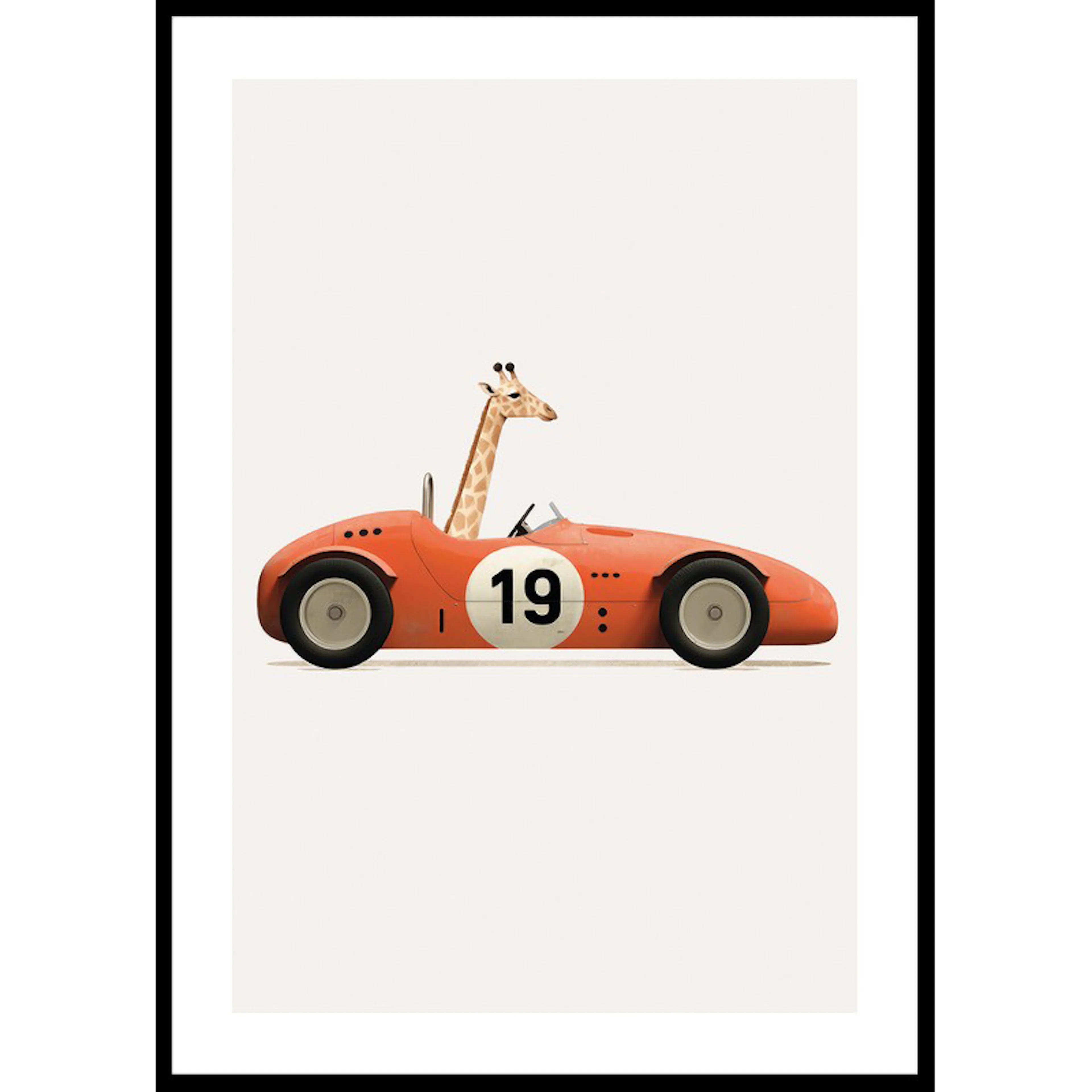 Poster Gallerix Giraffe In Toy Car