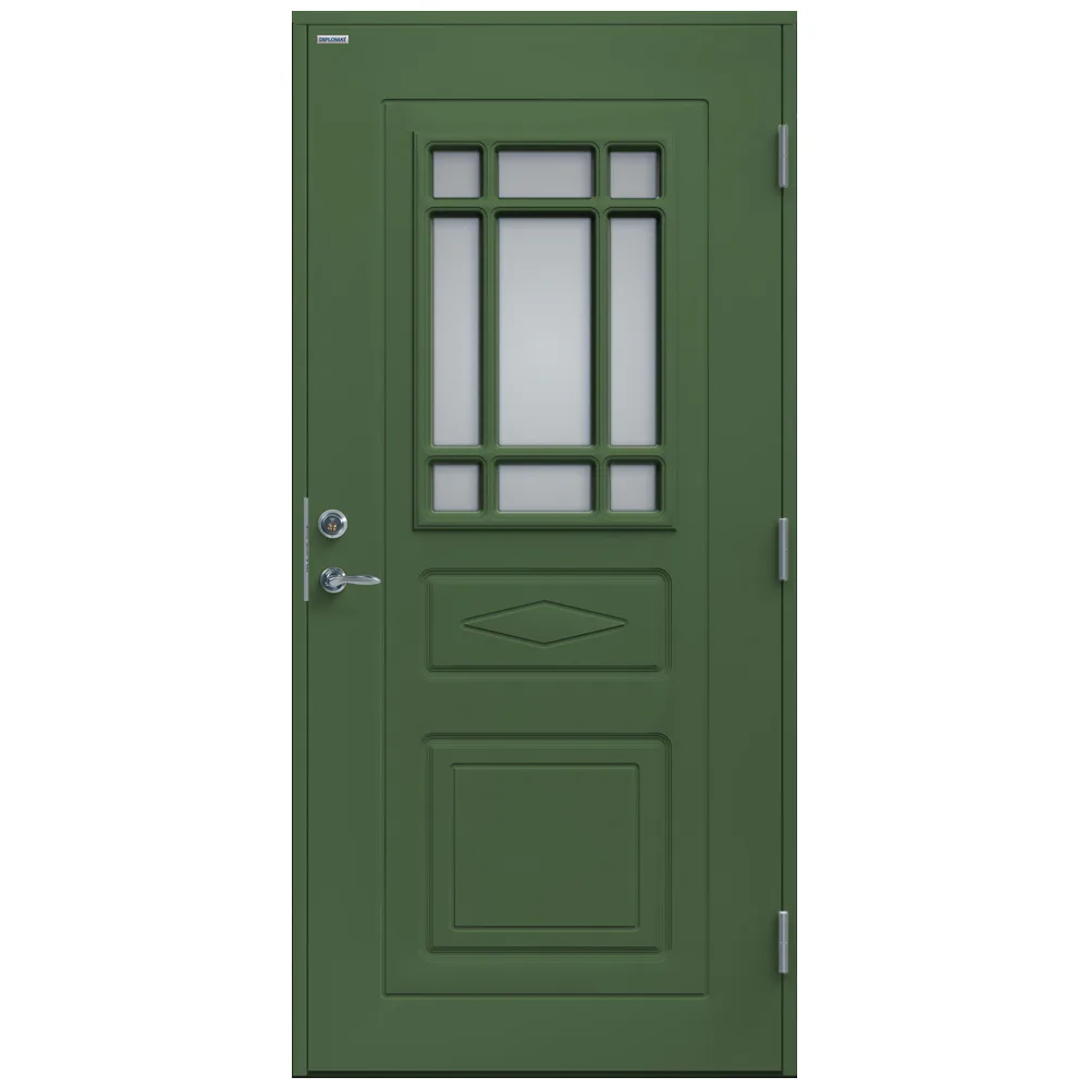 Ytterdörr Daisy Cotswold 10x20 NCS S-5020-G30Y, Grön Höger BxH: 100x200 cm, Mossgrön, Högerhängd