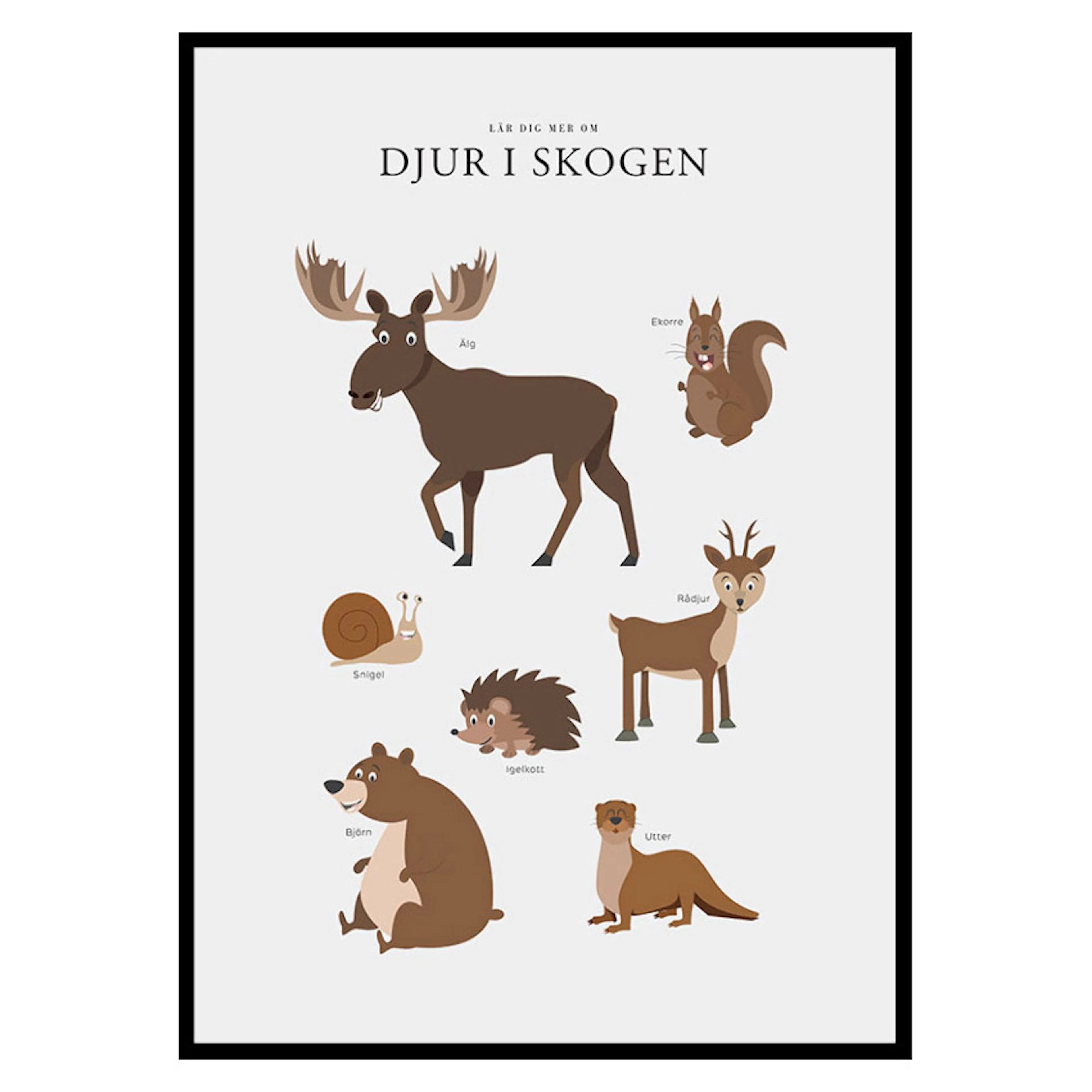 Poster Gallerix Djur I Skogen