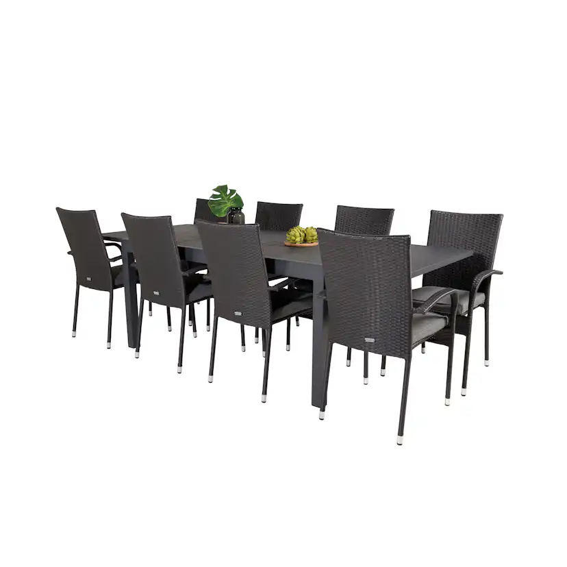 Matgrupp Venture Home Madrid 160/240 med 8 Asta Stolar