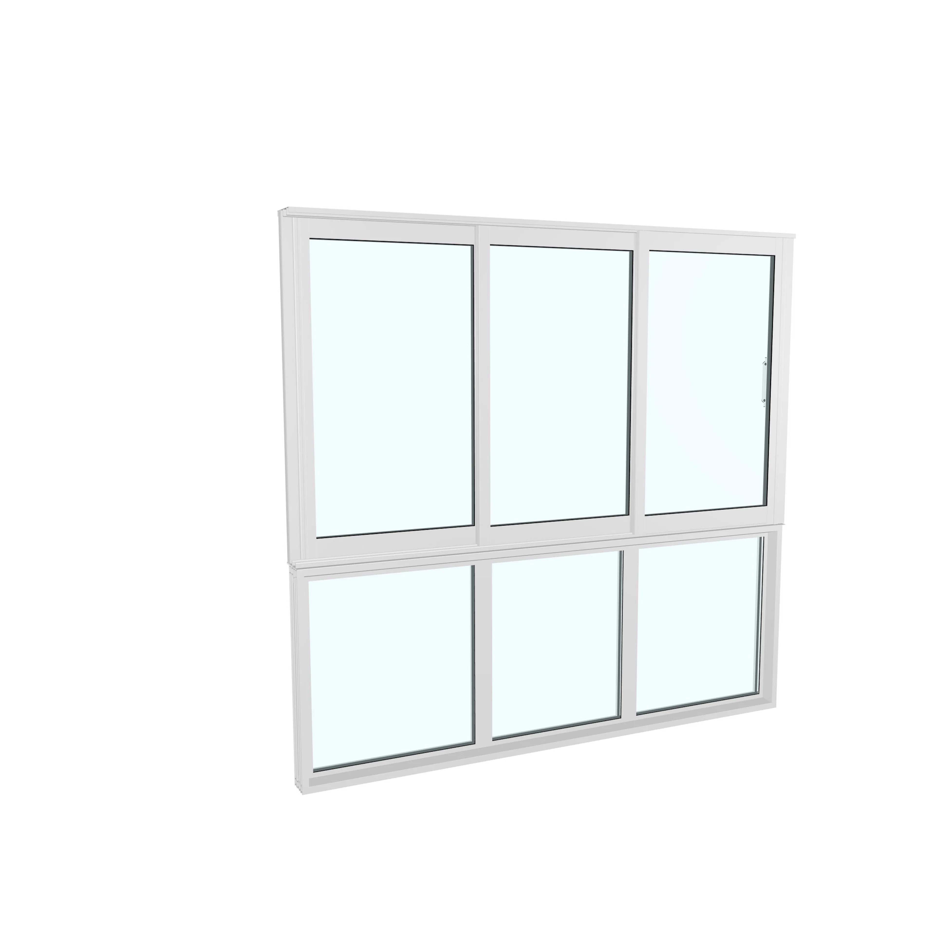 Fönsterparti Robust m fast underdel B2100xH1200+800mm-Vit Vå B2100 x H2000 - Vit