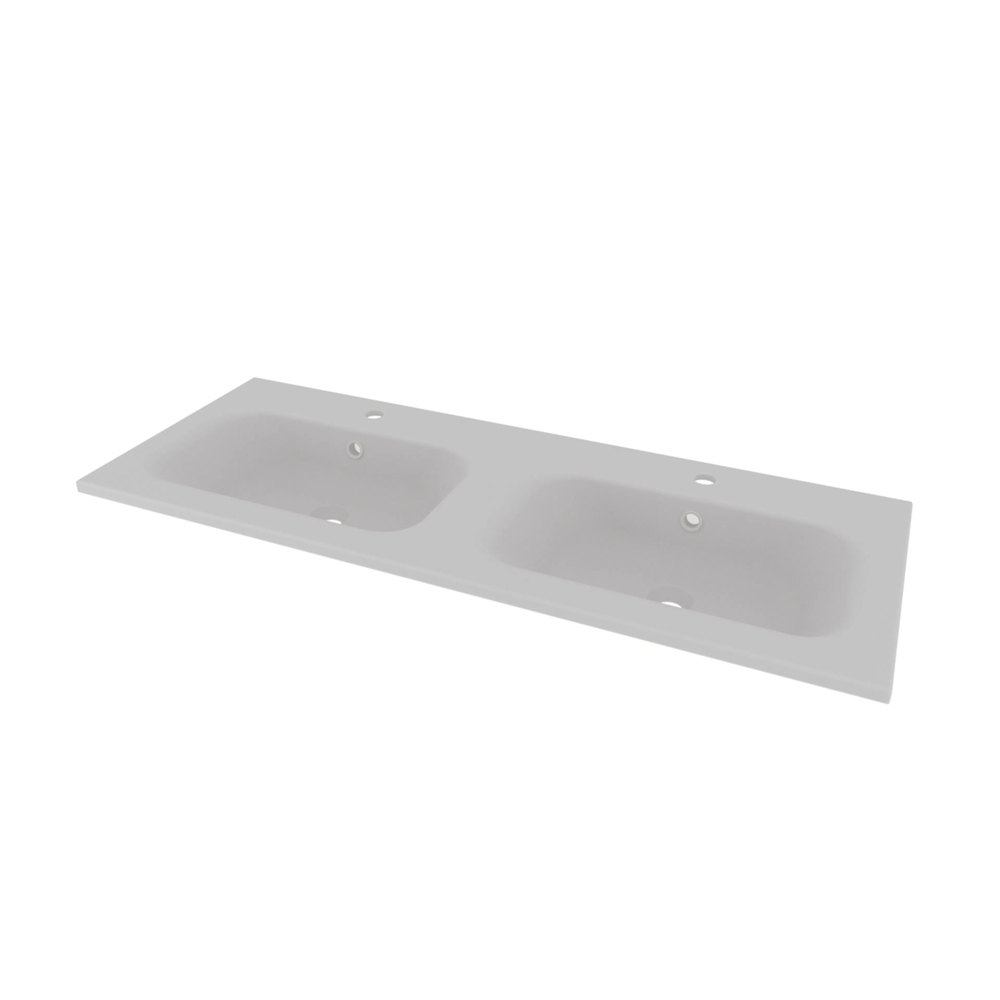 Tvättställ Sel 120x45D mattvit Matt Vit, Dubbel