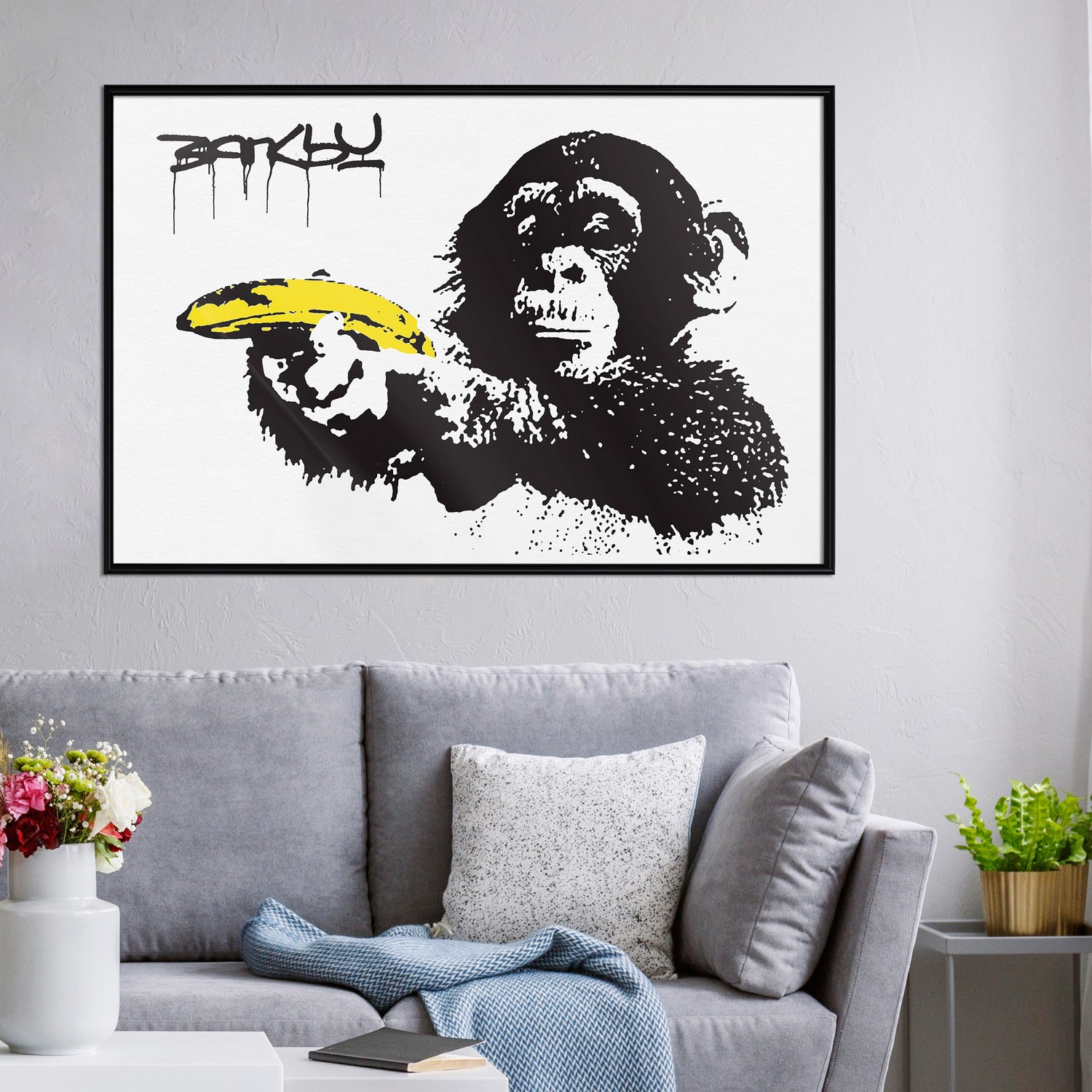 Affisch - Banana Gun [Poster] 45x30 Svart ram, 45x30 cm