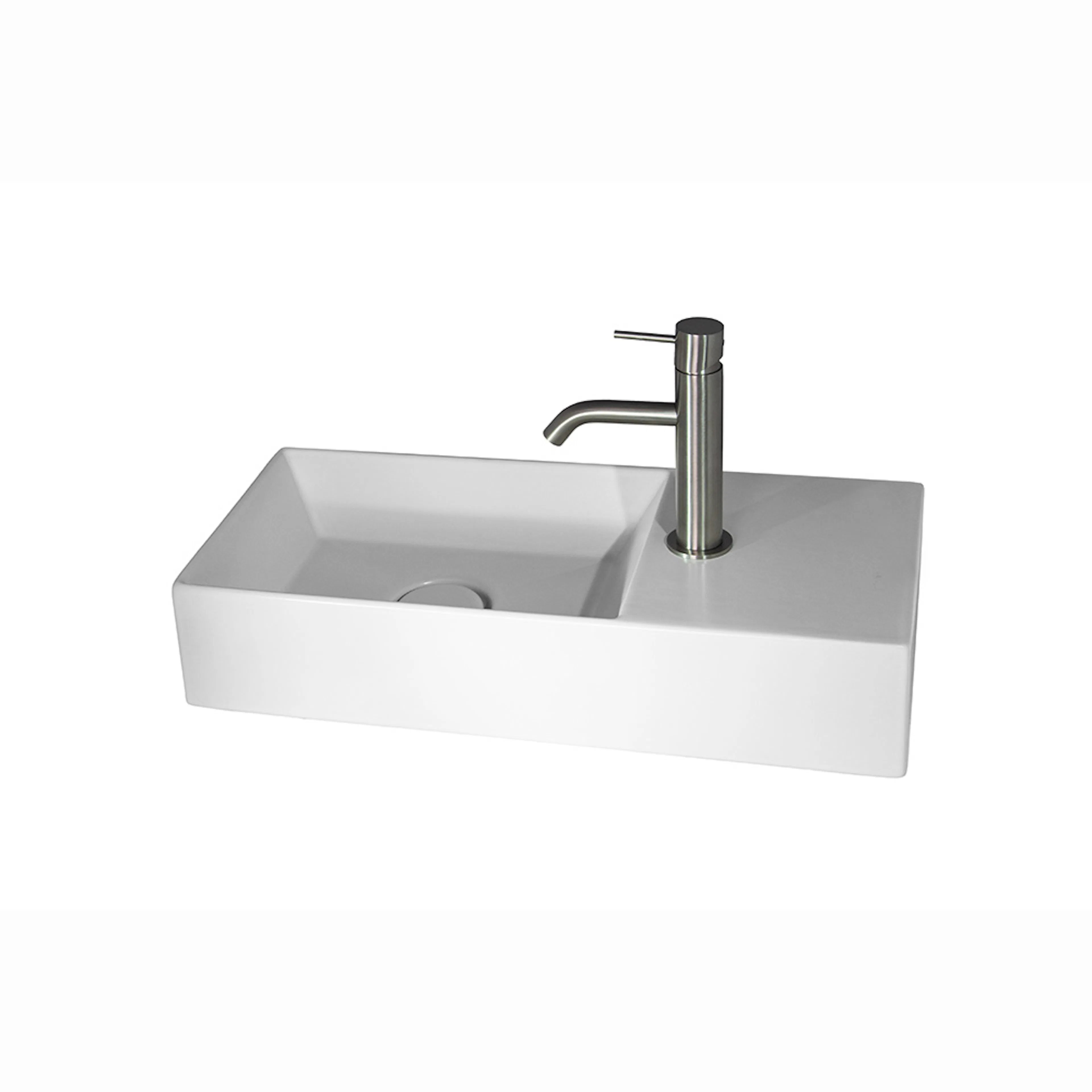 Tvättställ Salina bänk/vägg 550x250 550x250 mm, Matt Vit