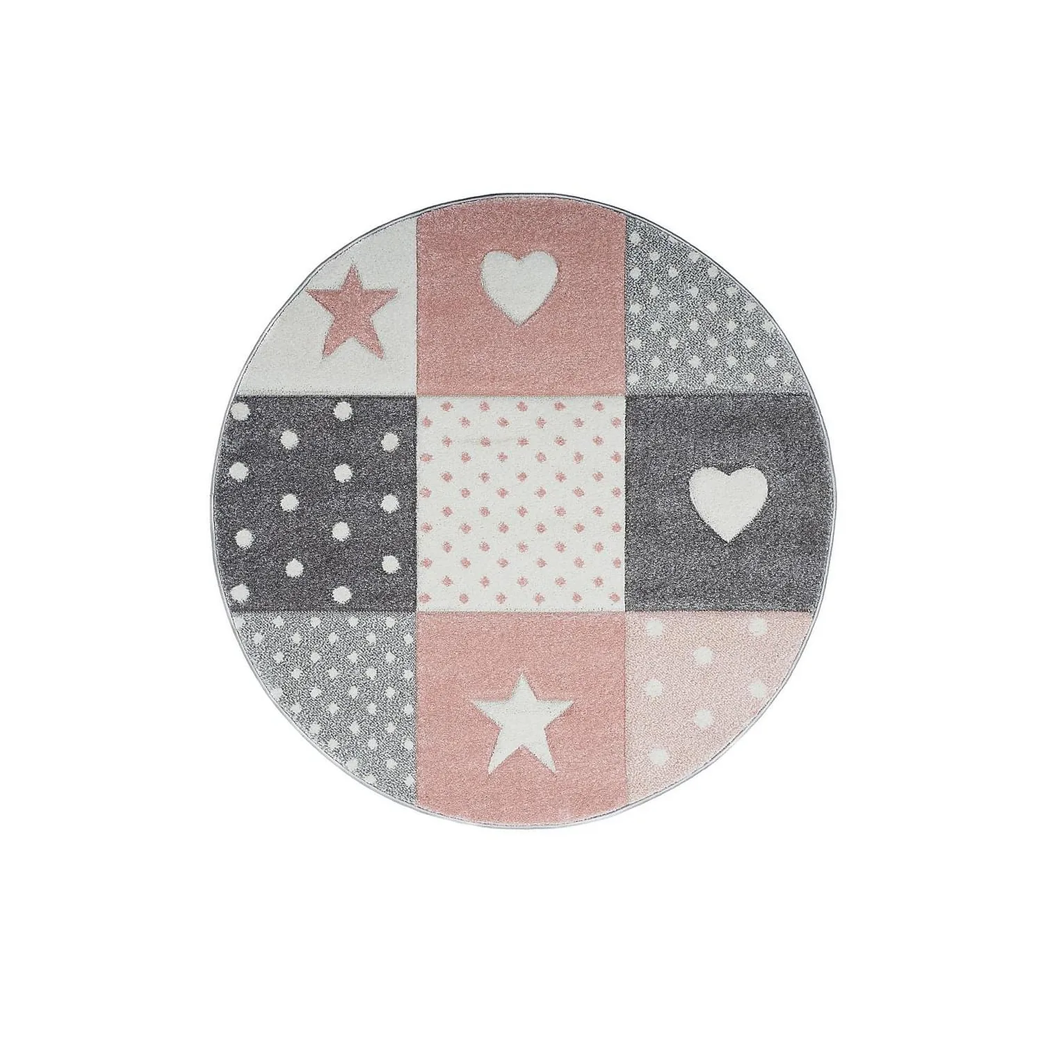 Barnmatta KM Carpets Atlas Star Rosa Rund 120