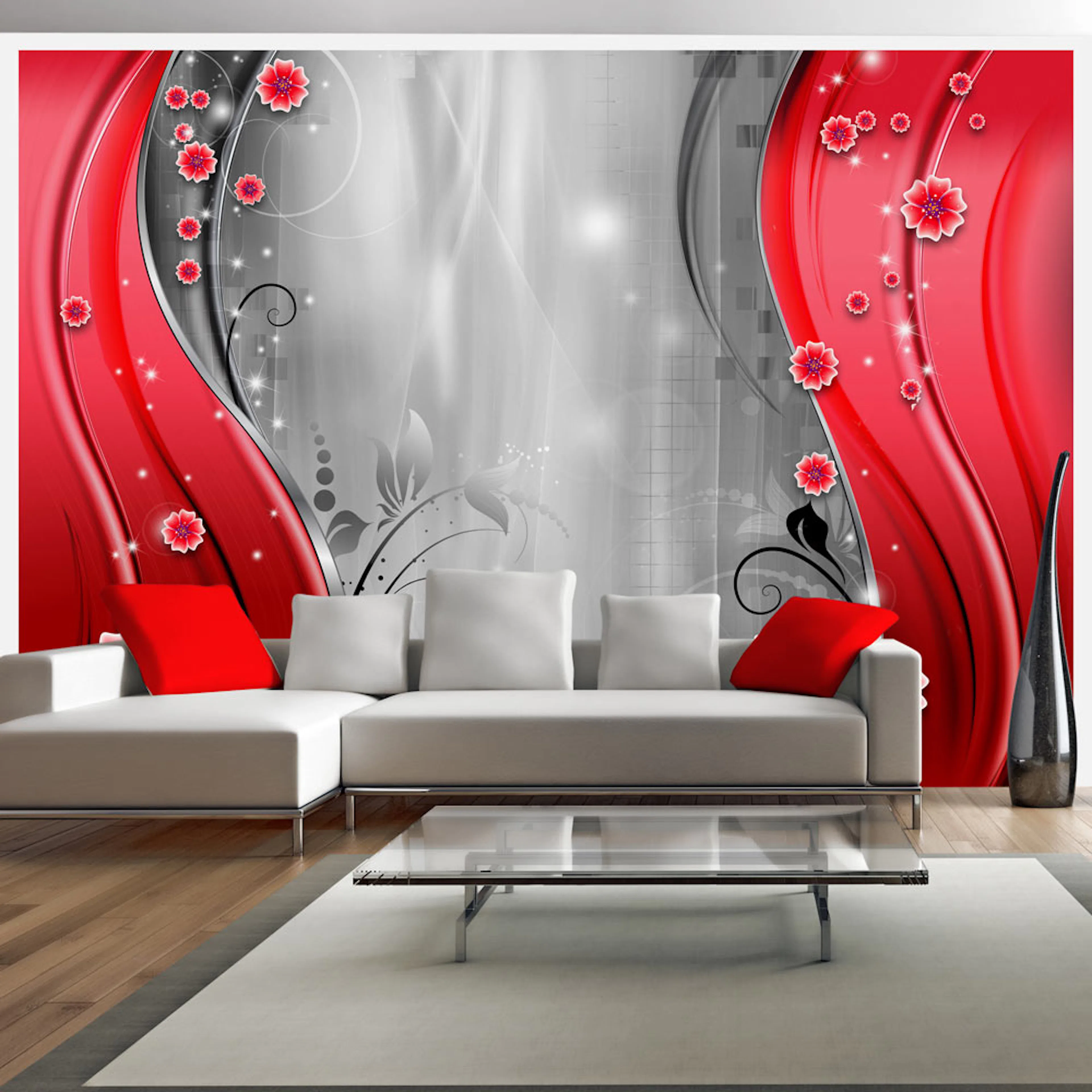 Fototapet Arkiio Behind The Curtain Of Red