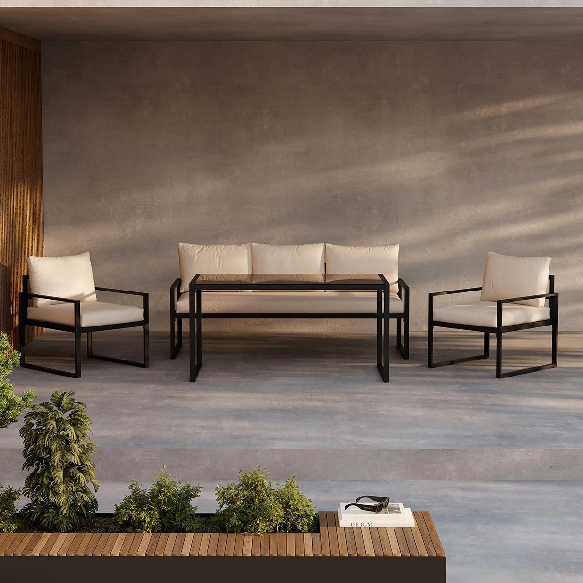 Svart/Beige