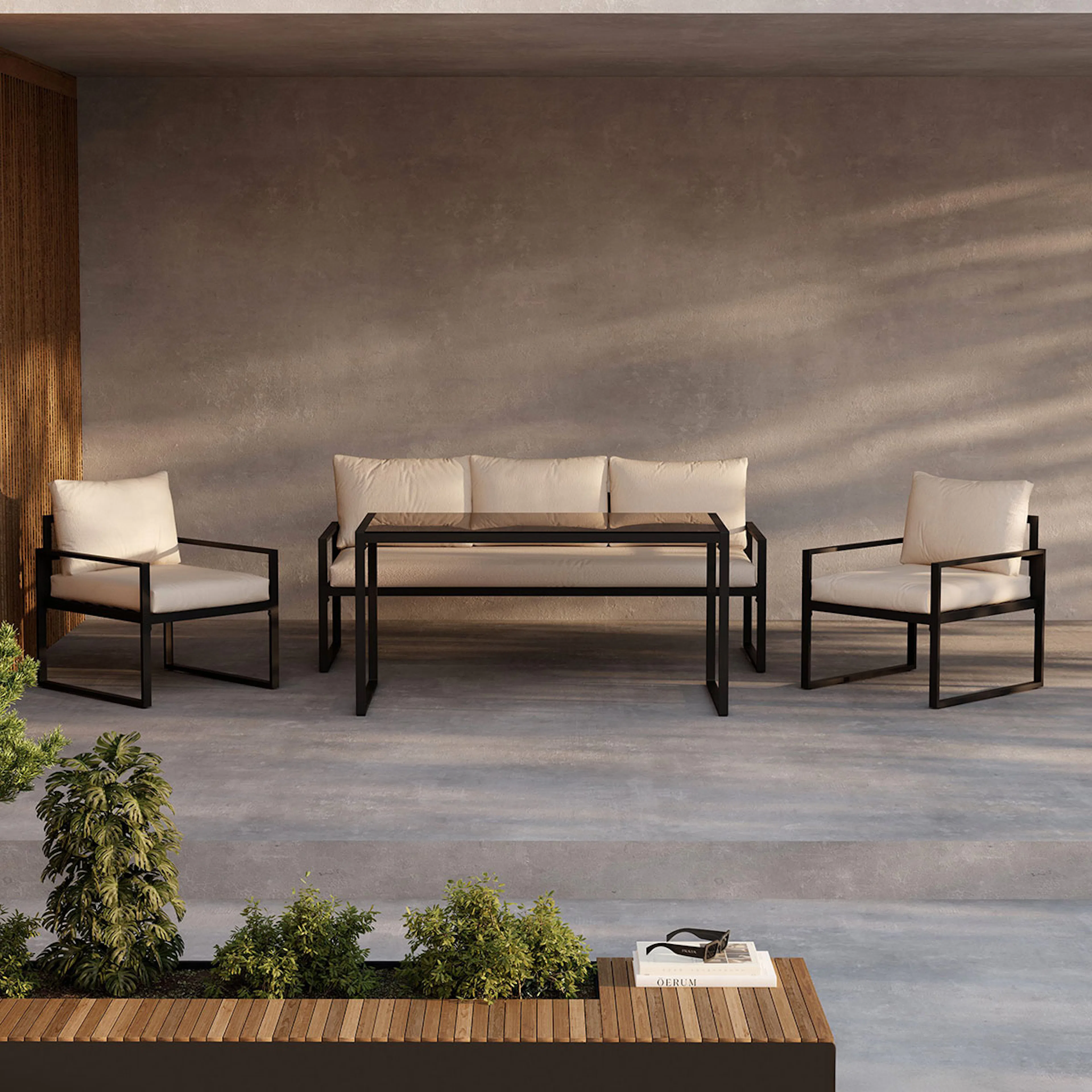Svart/Beige