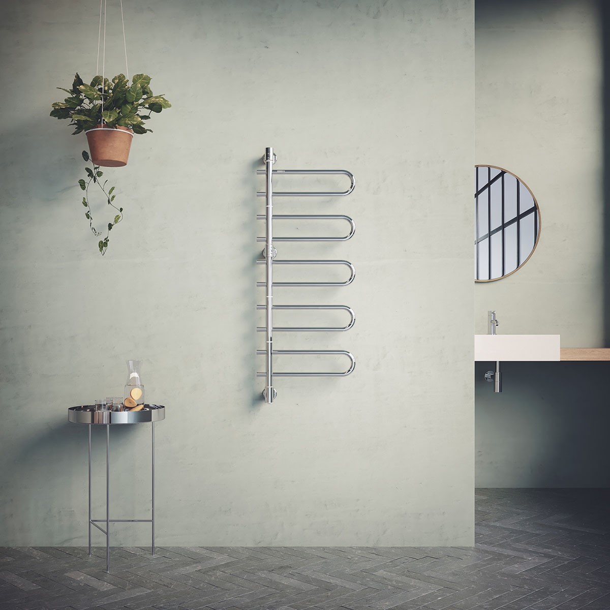 Vaxholm Rostfri El 440x1140 5 Armar BxH: 440x1140 mm