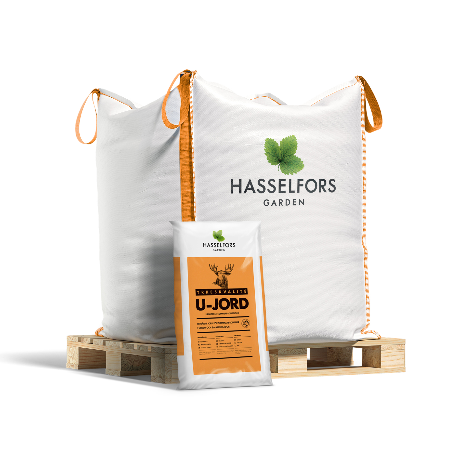 U-jord Hasselfors Garden Planteringsjord Storsäck 1500L
