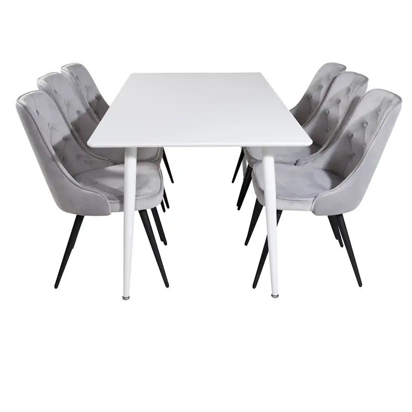 Matgrupp Venture Home Pobbie med 6 Vera Stolar