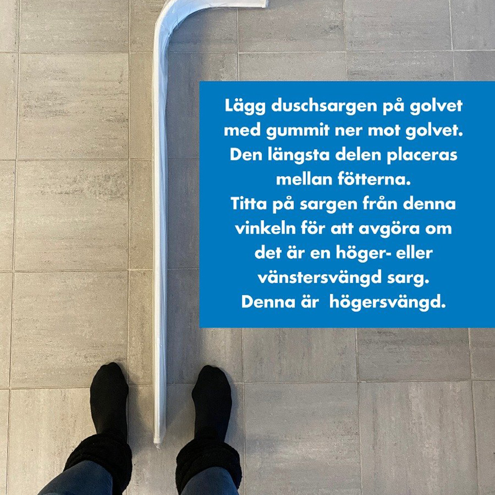 Duschsarg Leif Arvidsson 115x30 cm