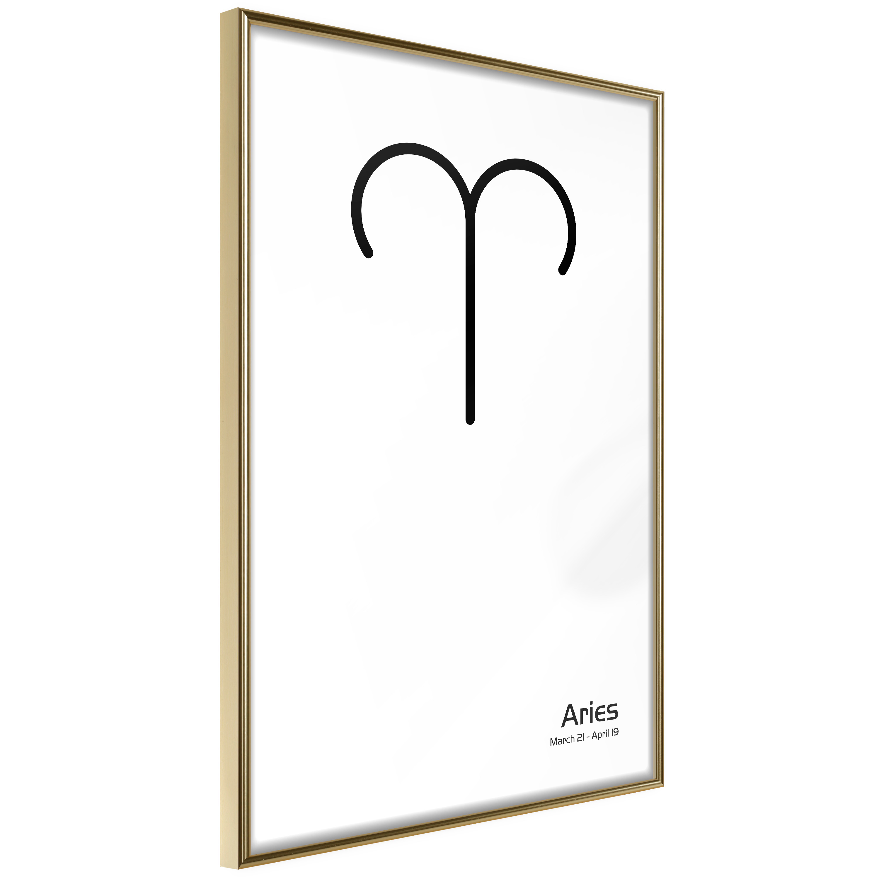 Affisch - Aries [Poster] 20x30 Guld ram, 20x30 cm
