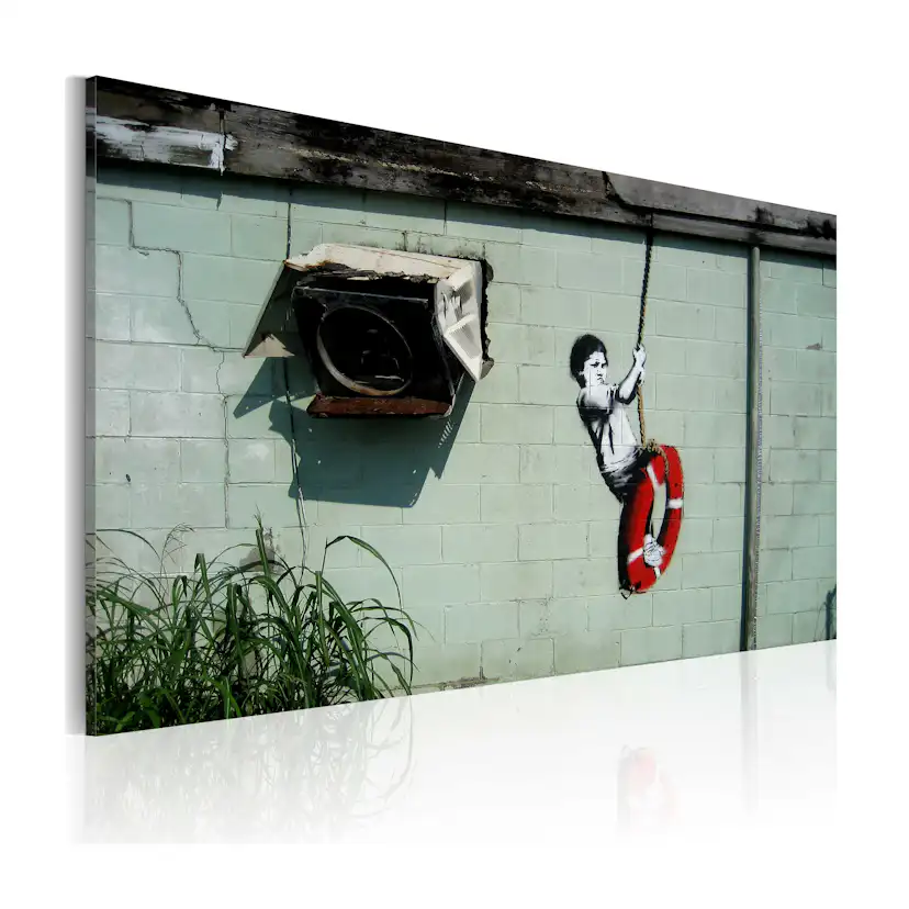 Tavla Arkiio Boy On A Swing Banksy 60x40