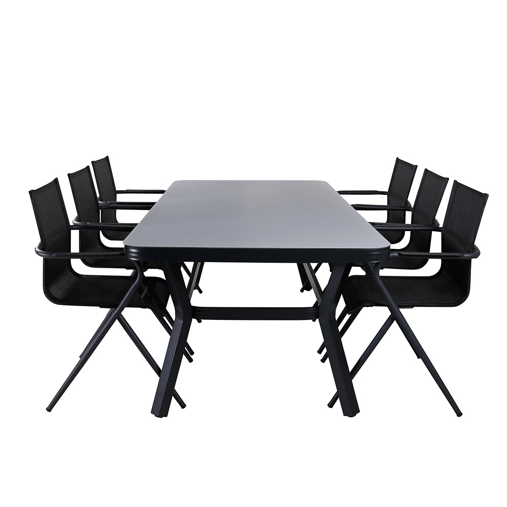Matgrupp Venture Home Vyn med 6 Anve Matstolar