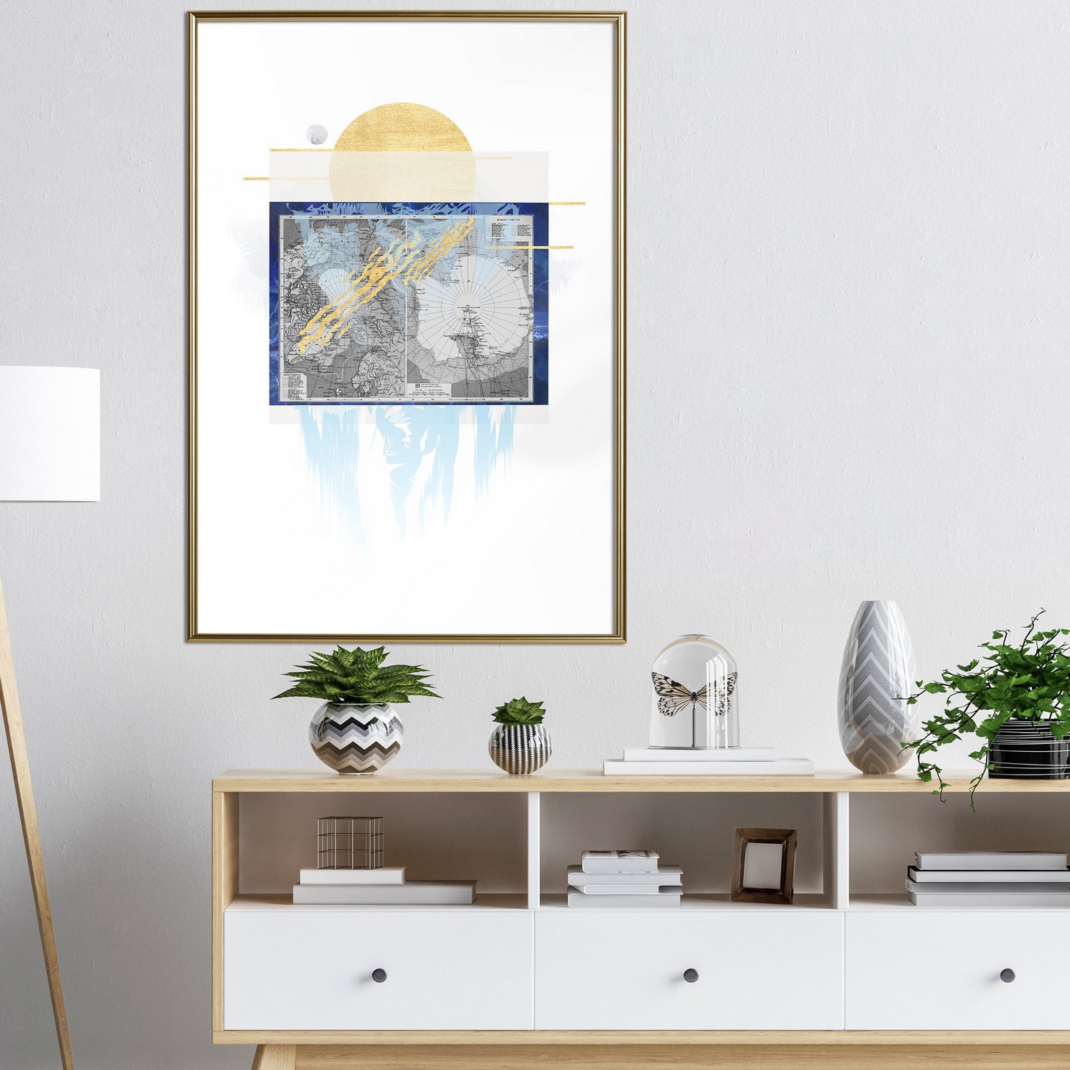 Affisch - Antarctica [Poster] 20x30 Guld ram, 20x30 cm