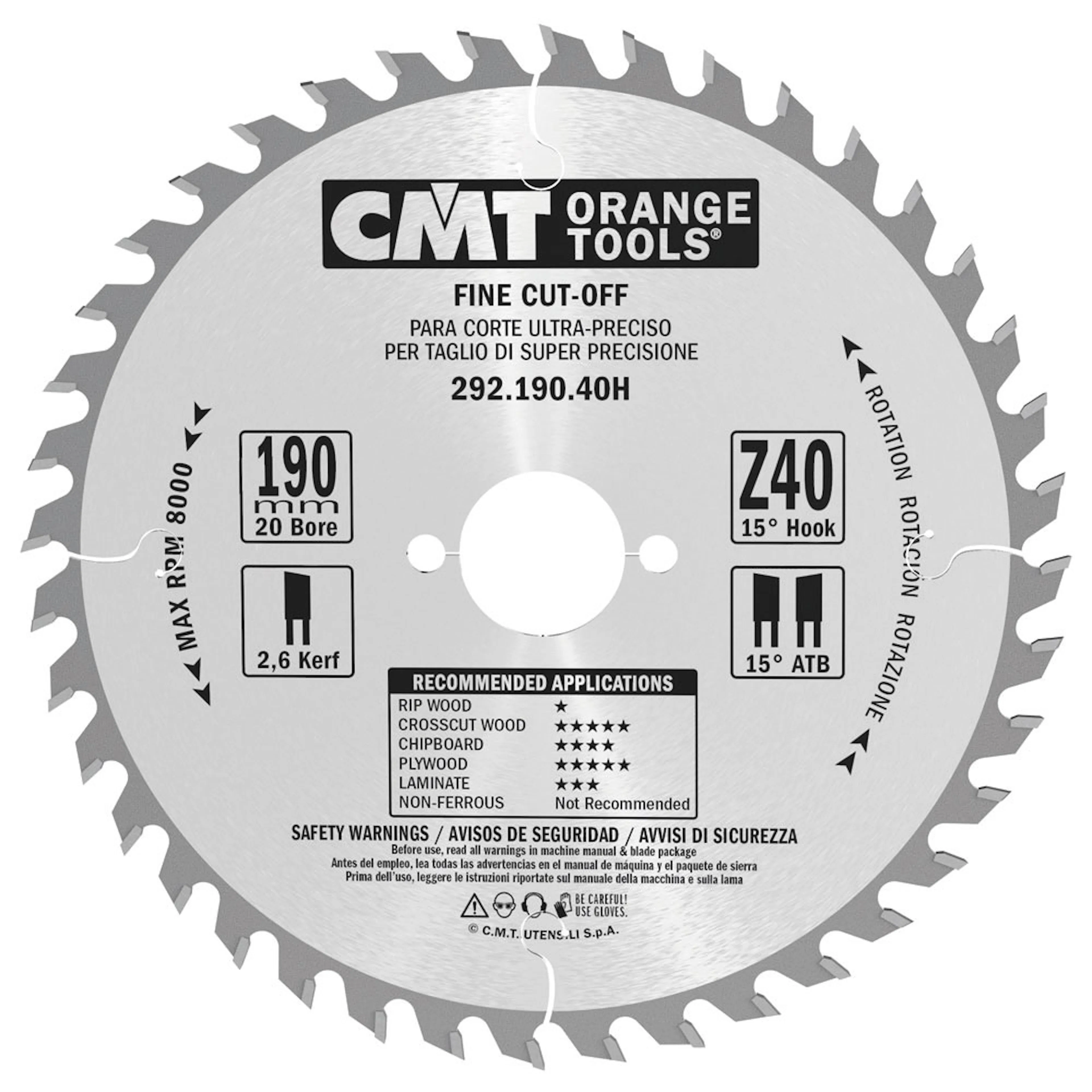 Cirkelsågklinga CMT Orange Tools W