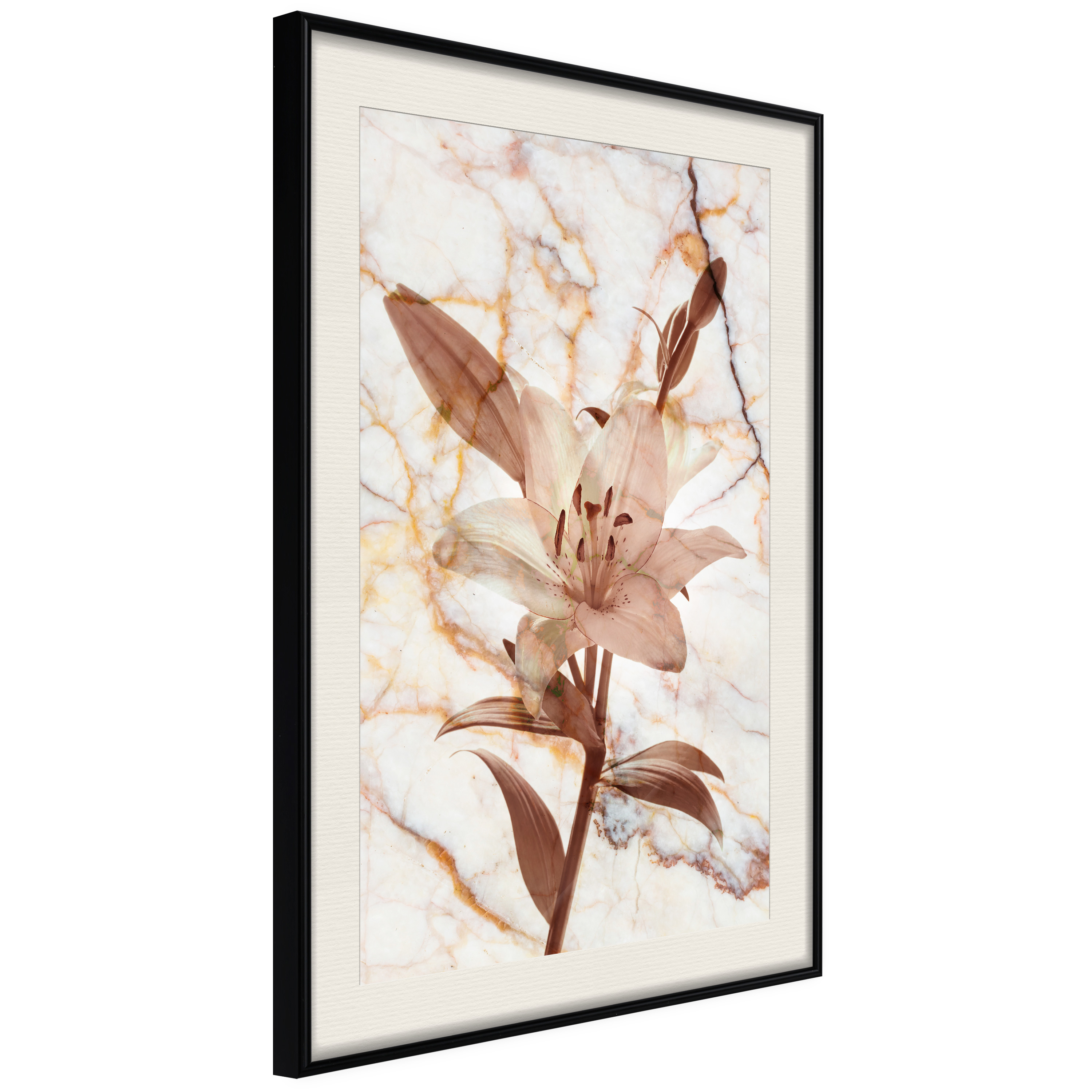 Affisch - Milan Lily [Poster] 20x30 Svart ram med passepartout, 20x30 cm