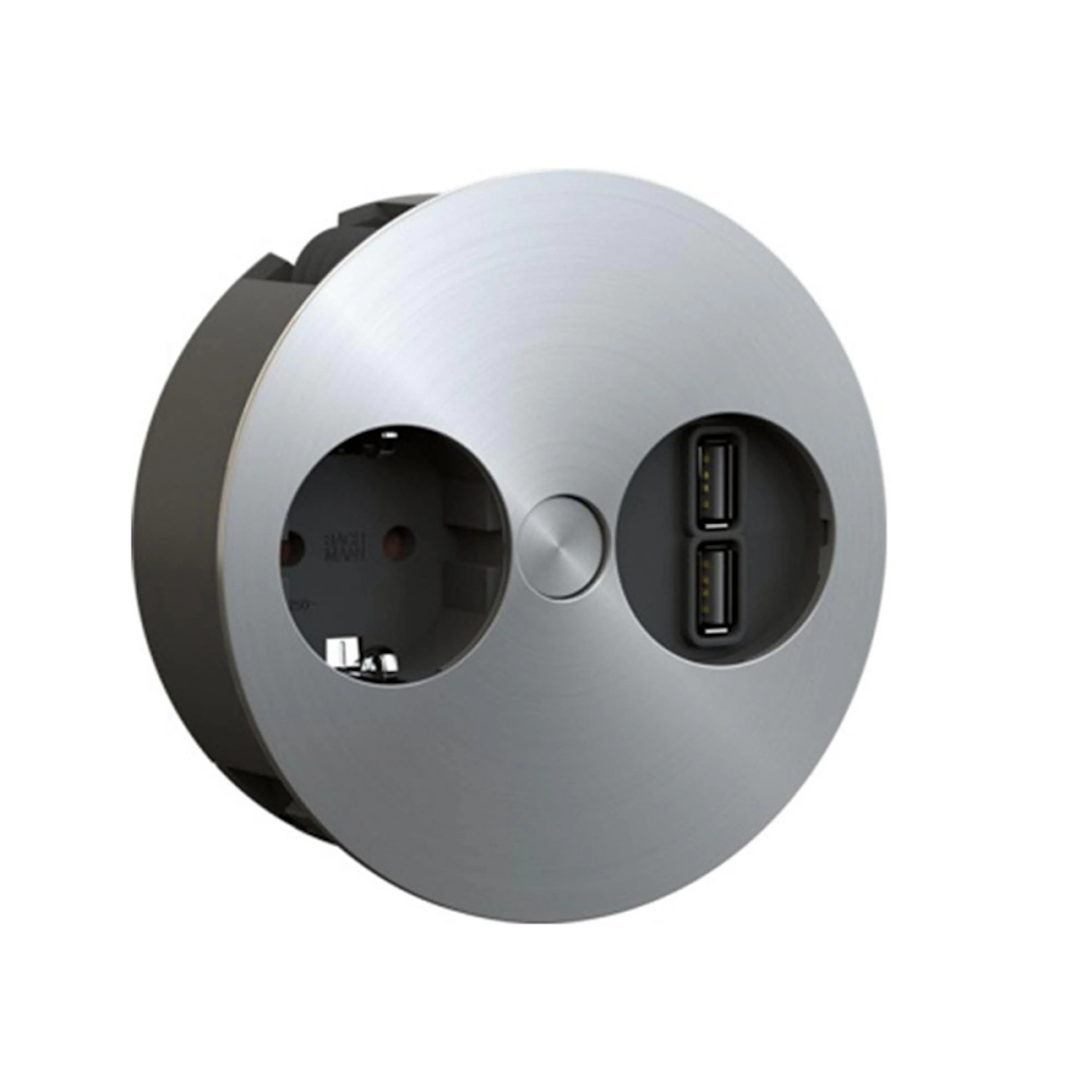 Vägguttag Beslag Design Twist 230V + 2xUSB