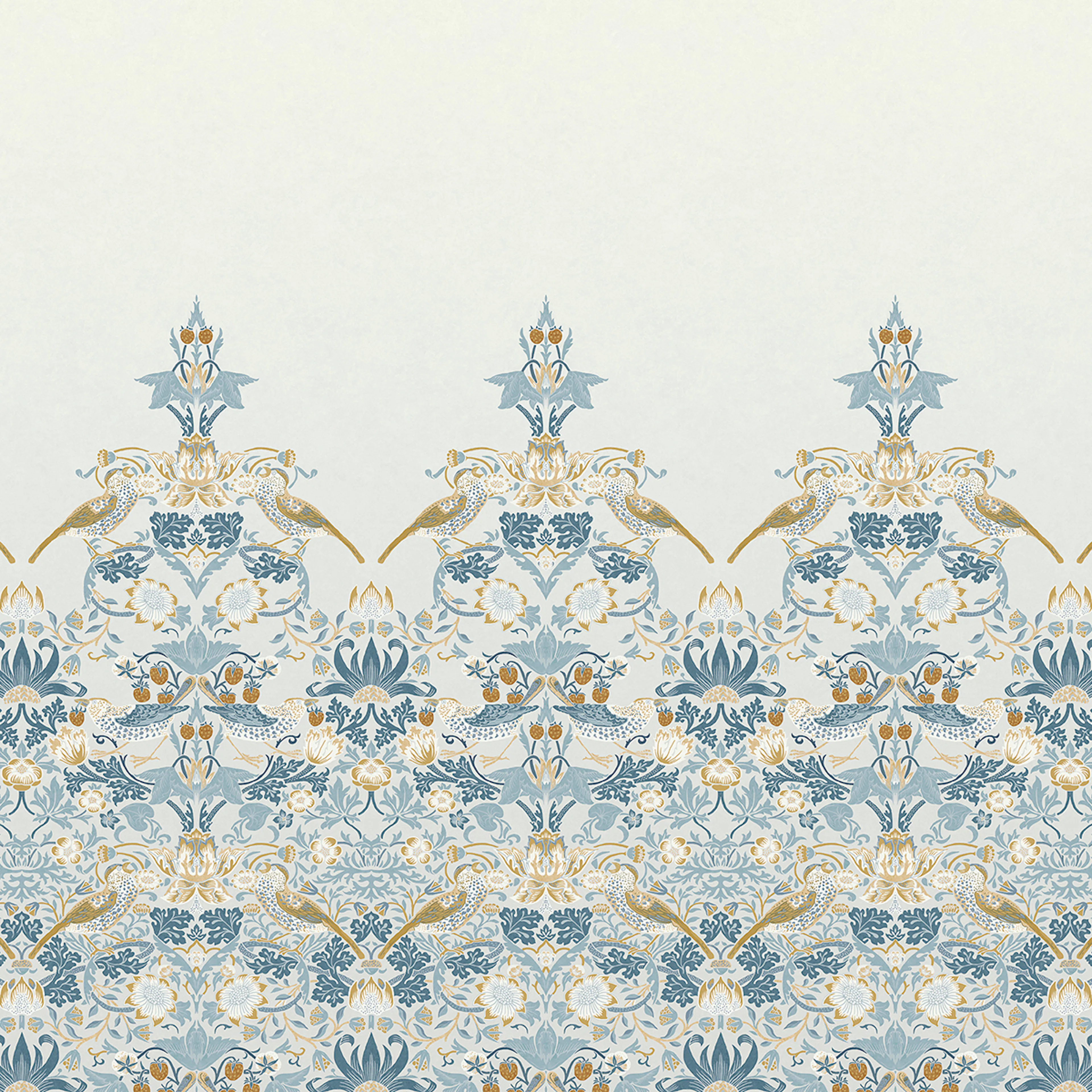 Fototapet William Morris At Home Strawberry Thief Soft Blue