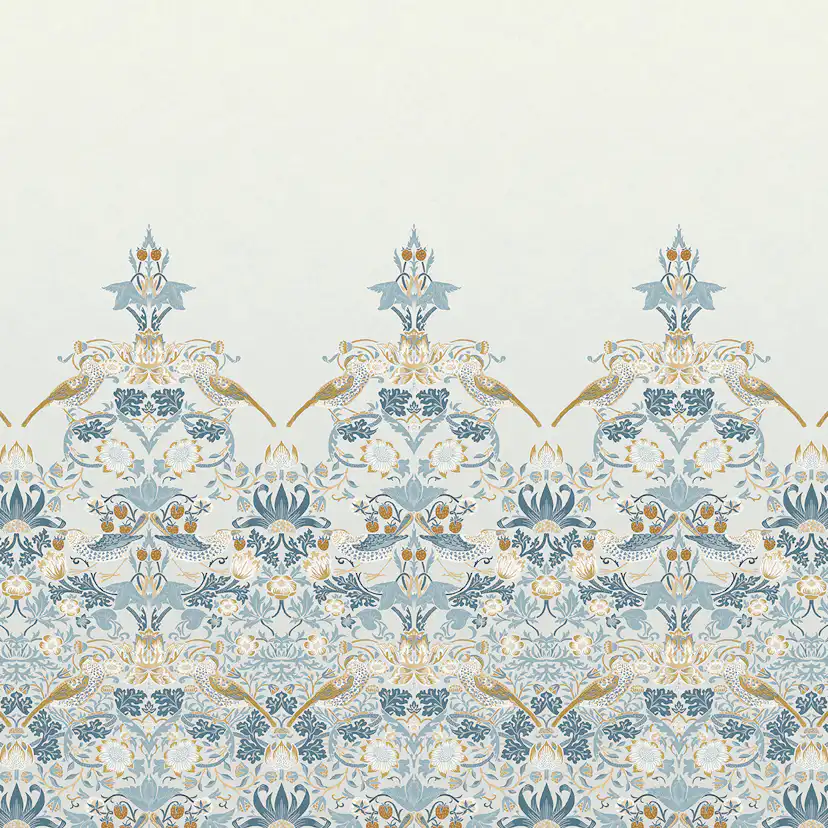 Fototapet William Morris At Home Strawberry Thief Soft Blue