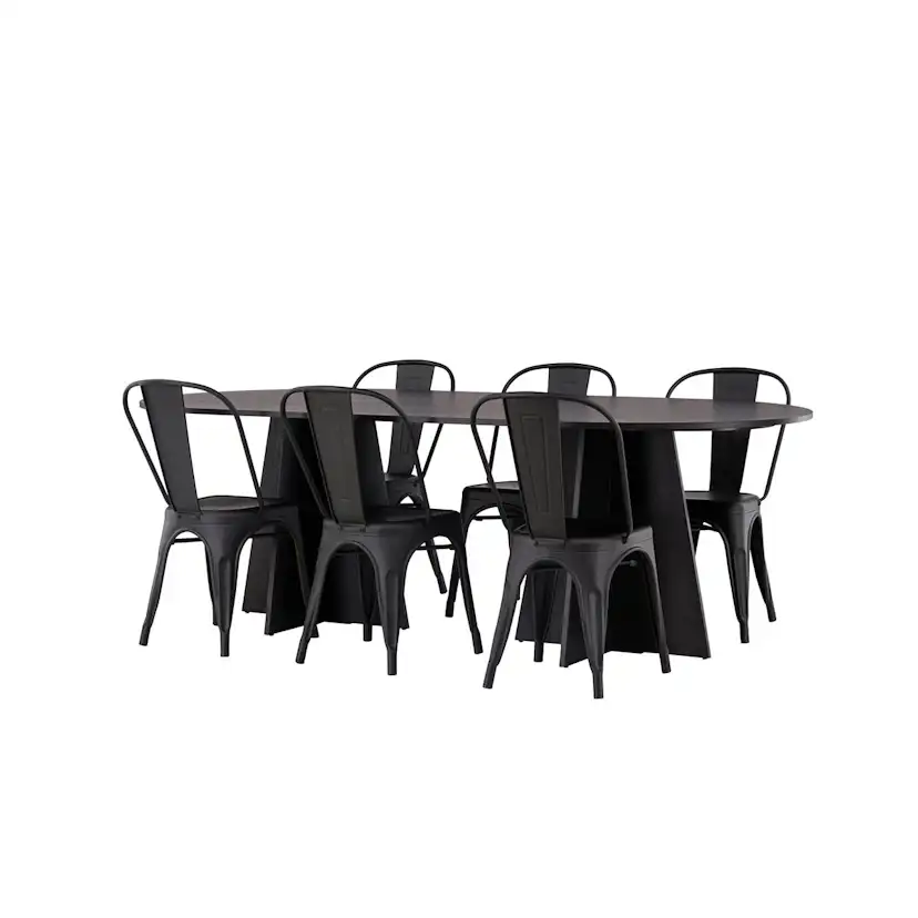 Matgrupp Venture Home Bootcut Oval med 6 st Tempe
