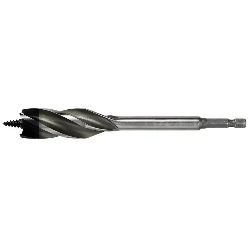 Träspiralborr Luna Tools HSS med fyra sidoskär - 1/4"-sexkantsfäste