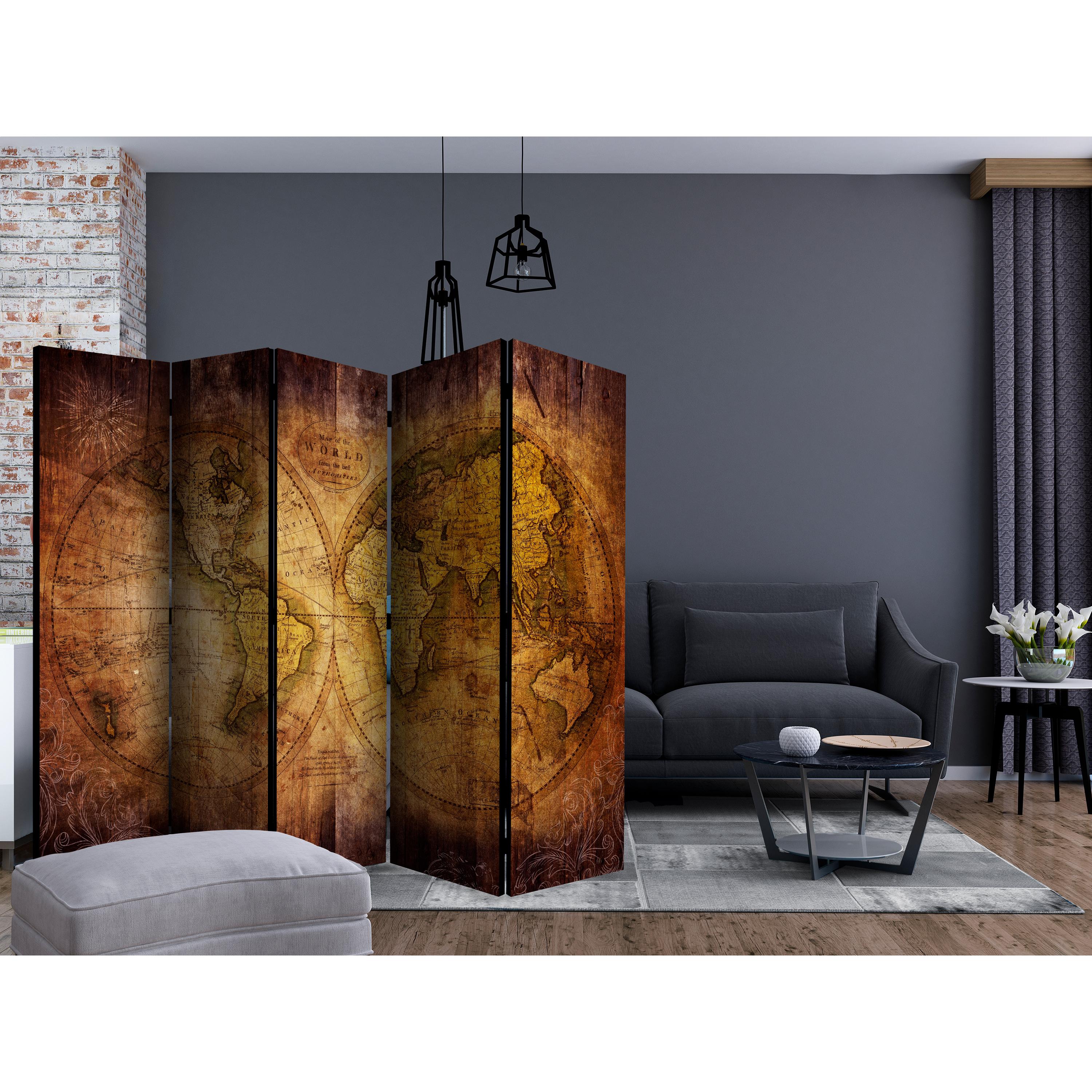 Rumsavdelare Arkiio World on Old Map II 225x172 cm