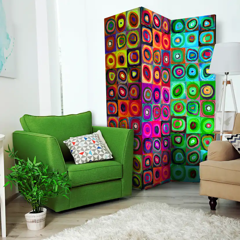 Rumsavdelare Skärmvägg Arkiio Colorful Abstract Art 135x172 cm