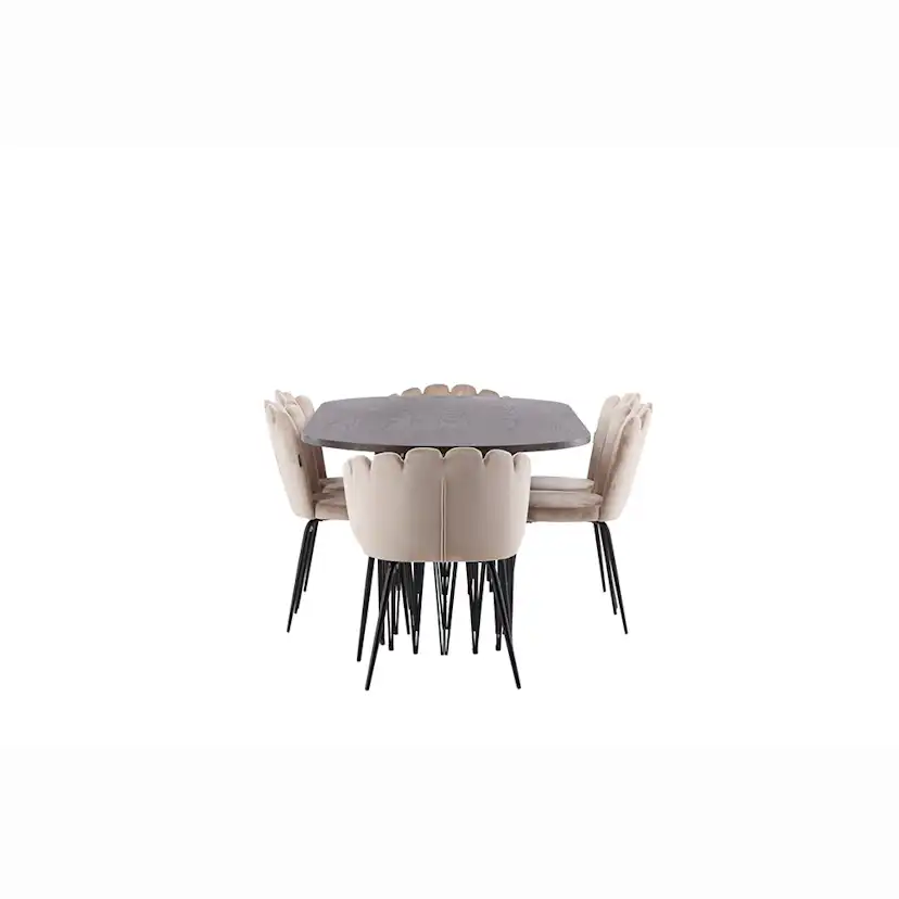 Matgrupp furniture/fashion Stone med 4 Limhamn Light Stolar och 2 Limhamn Stolar