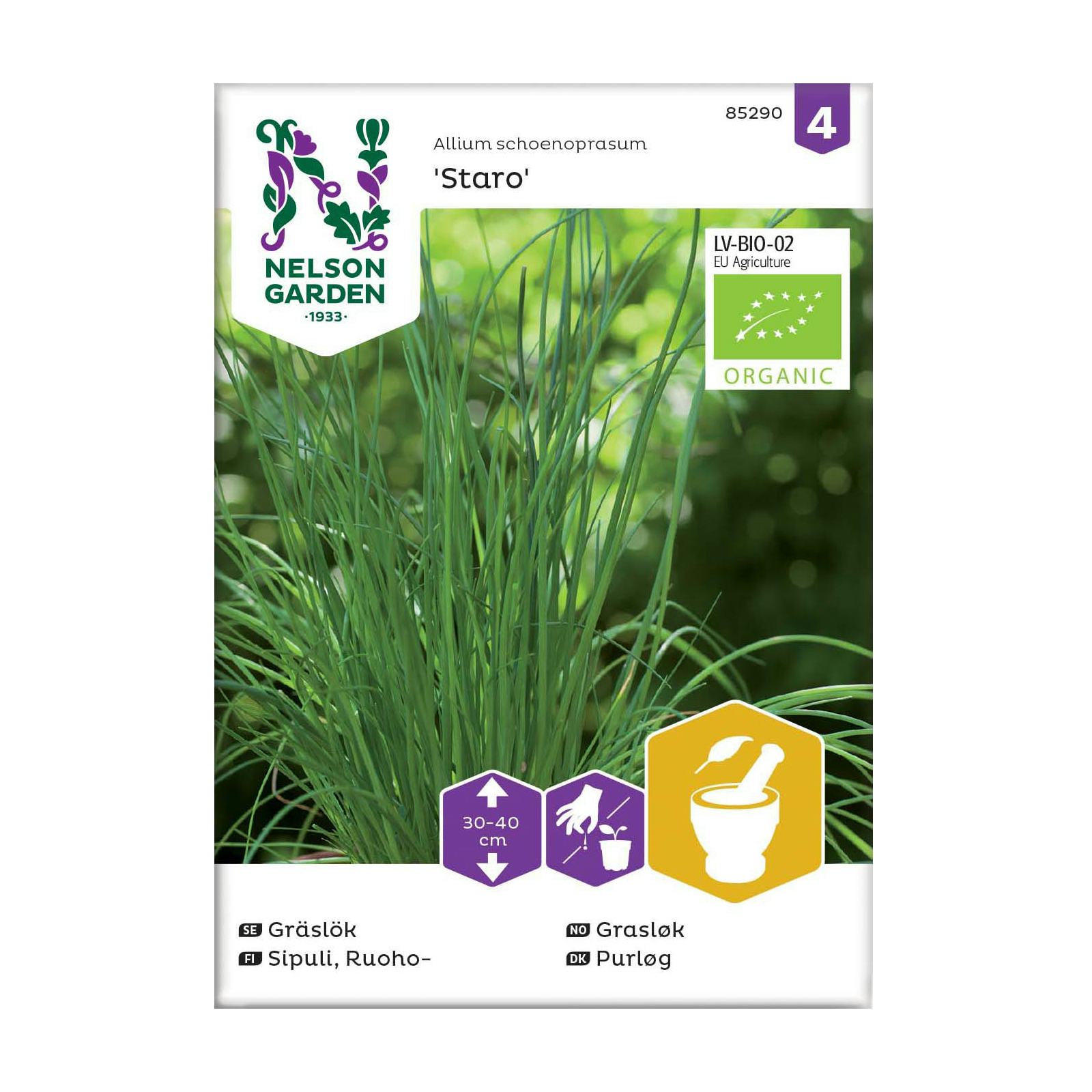 Frö Gräslök Nelson Garden Staro Organic