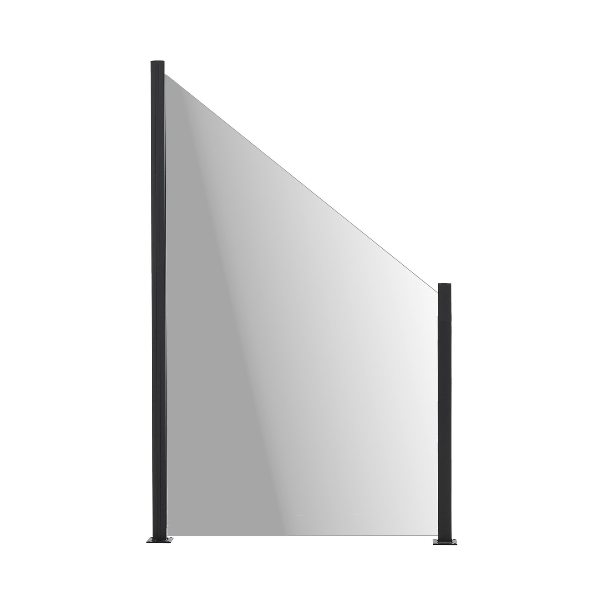 Glasstaket Hortus med Aluminiumskena Lutad