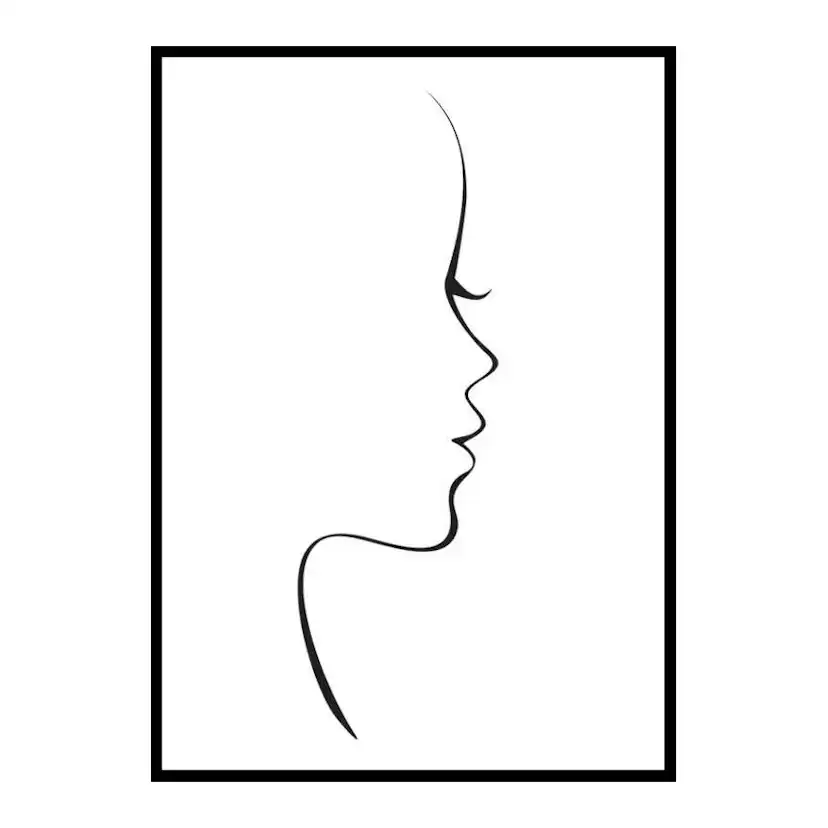 Poster Gallerix Line Art Siluette