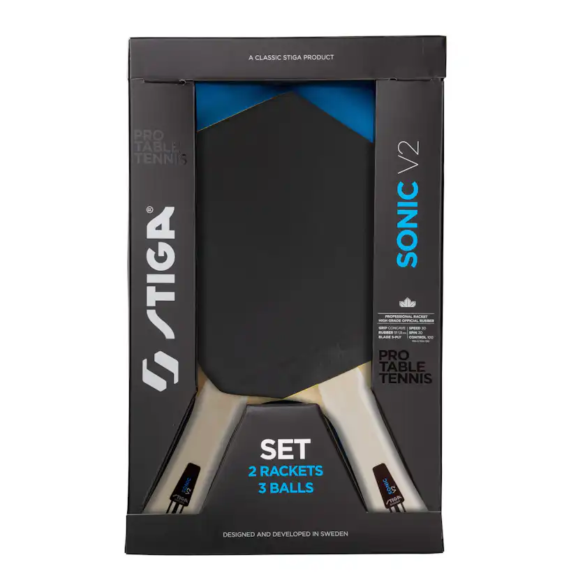 Pingisracket STIGA Sports Sonic Cybershape V2 Hobby 2-Pack