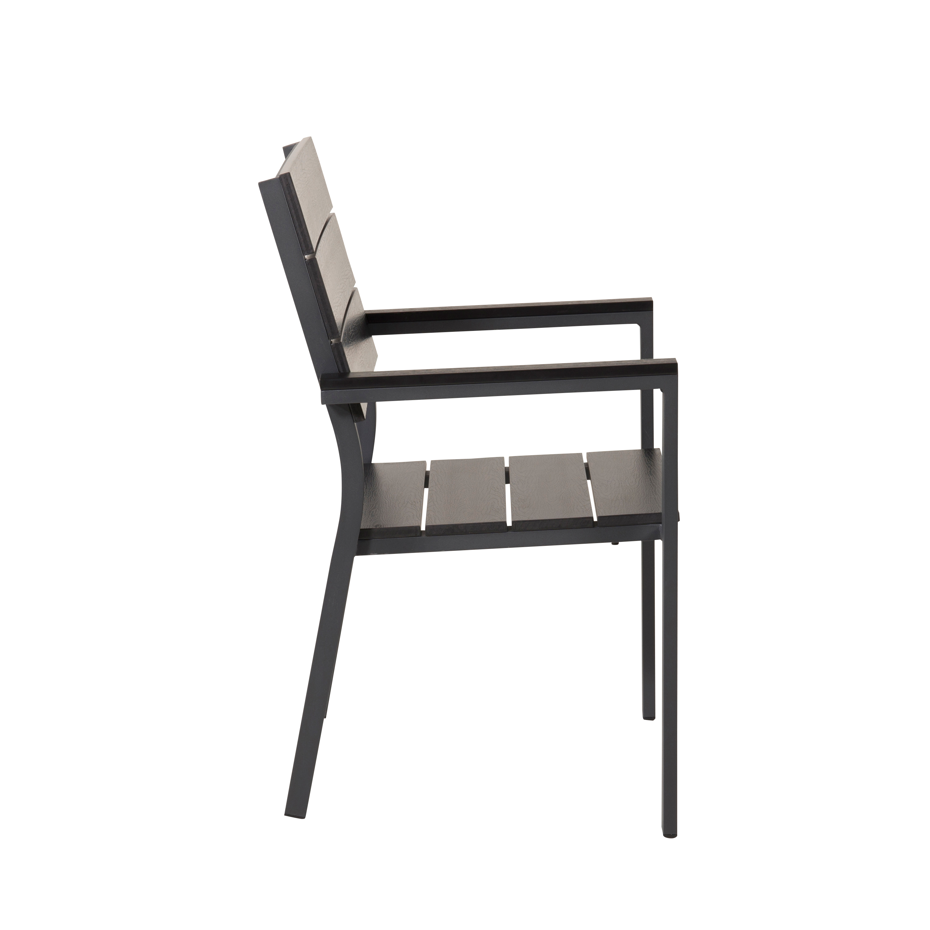 Levels Chair (stackable) - Black Alu / Black Aintwood Svart
