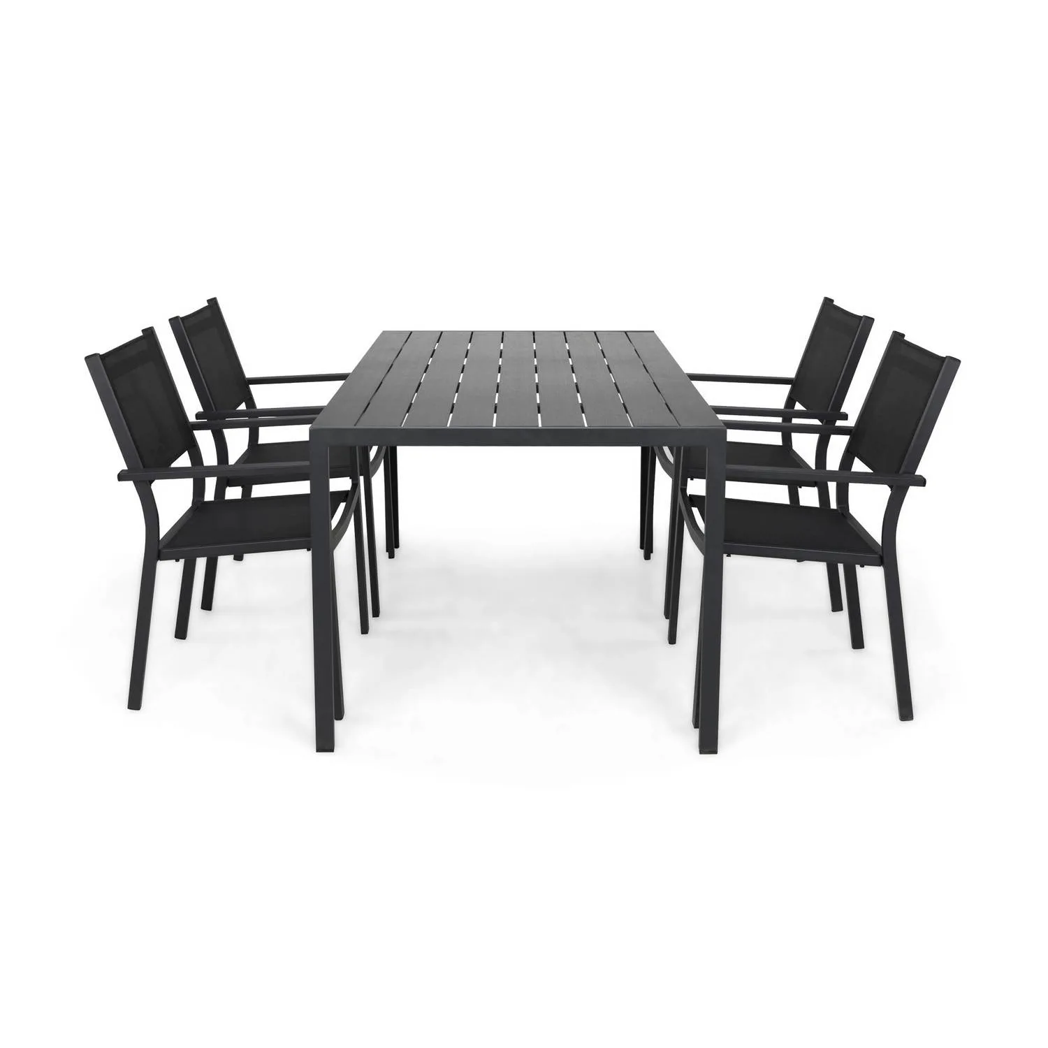 Matgrupp Comfort Garden Tunis Matgrupp Utomhus 150 med 4 Sierra Stapelstol