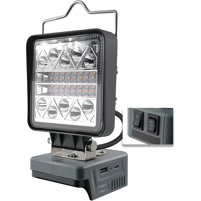 Arbetsbelysning Japcell LED 800–1800 Lumen för Bosch 18V Batteri Arbetslampa