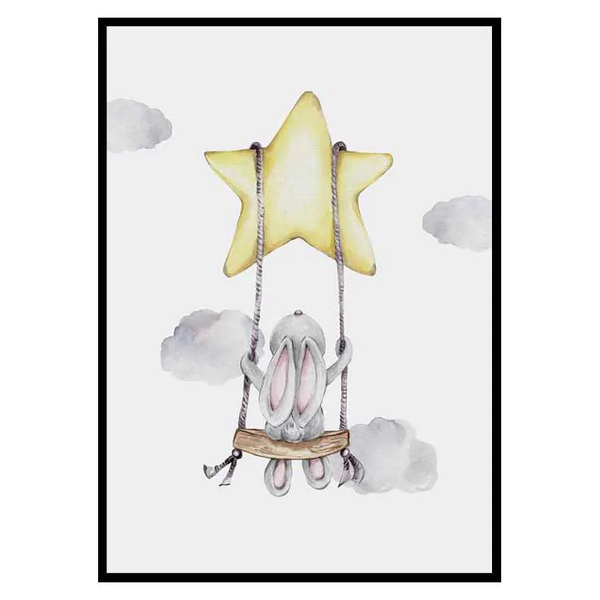 Poster Gallerix Star Swing Bunny
