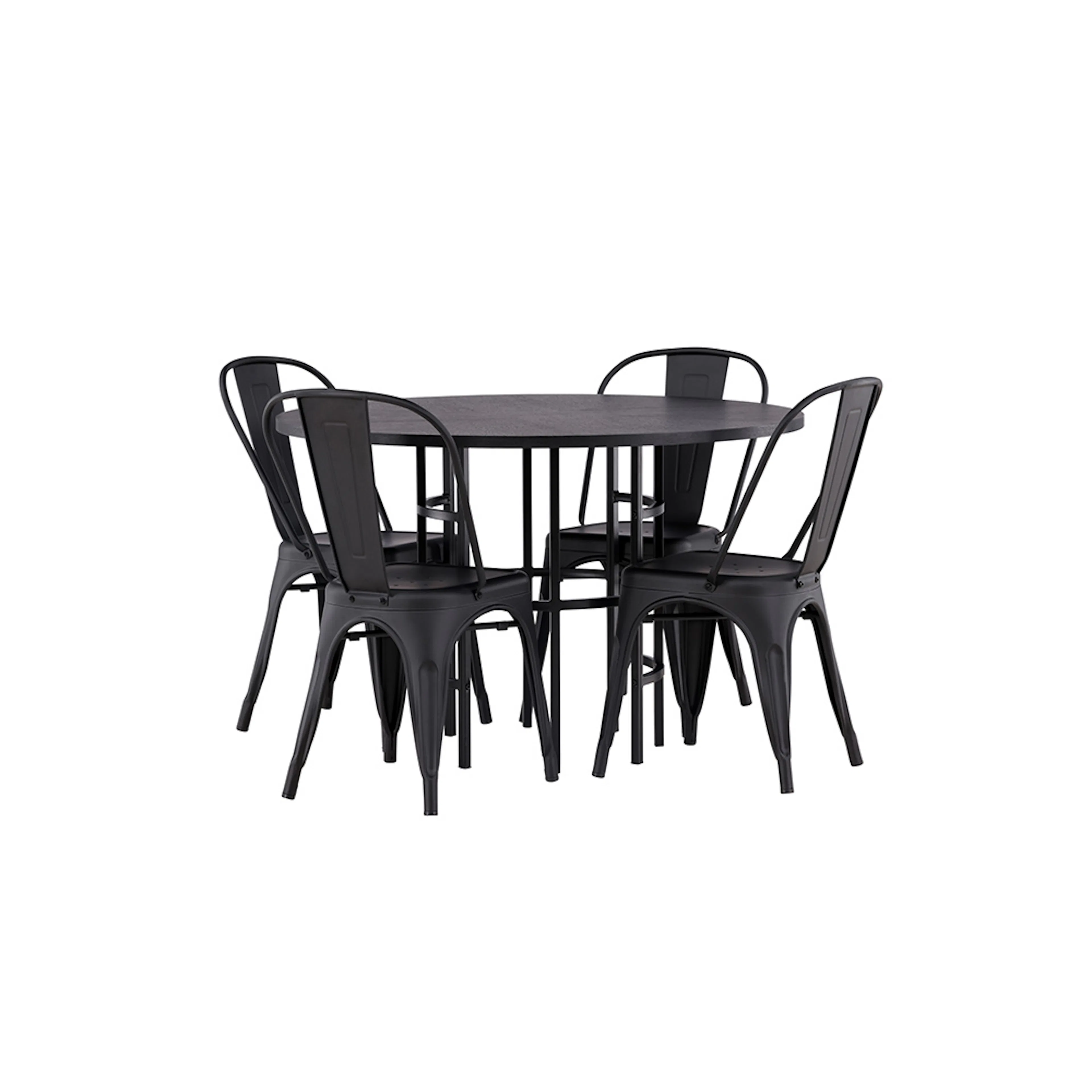 Copenhagen Dining Table - Black / Black Veneer +Tempe Dining Svart