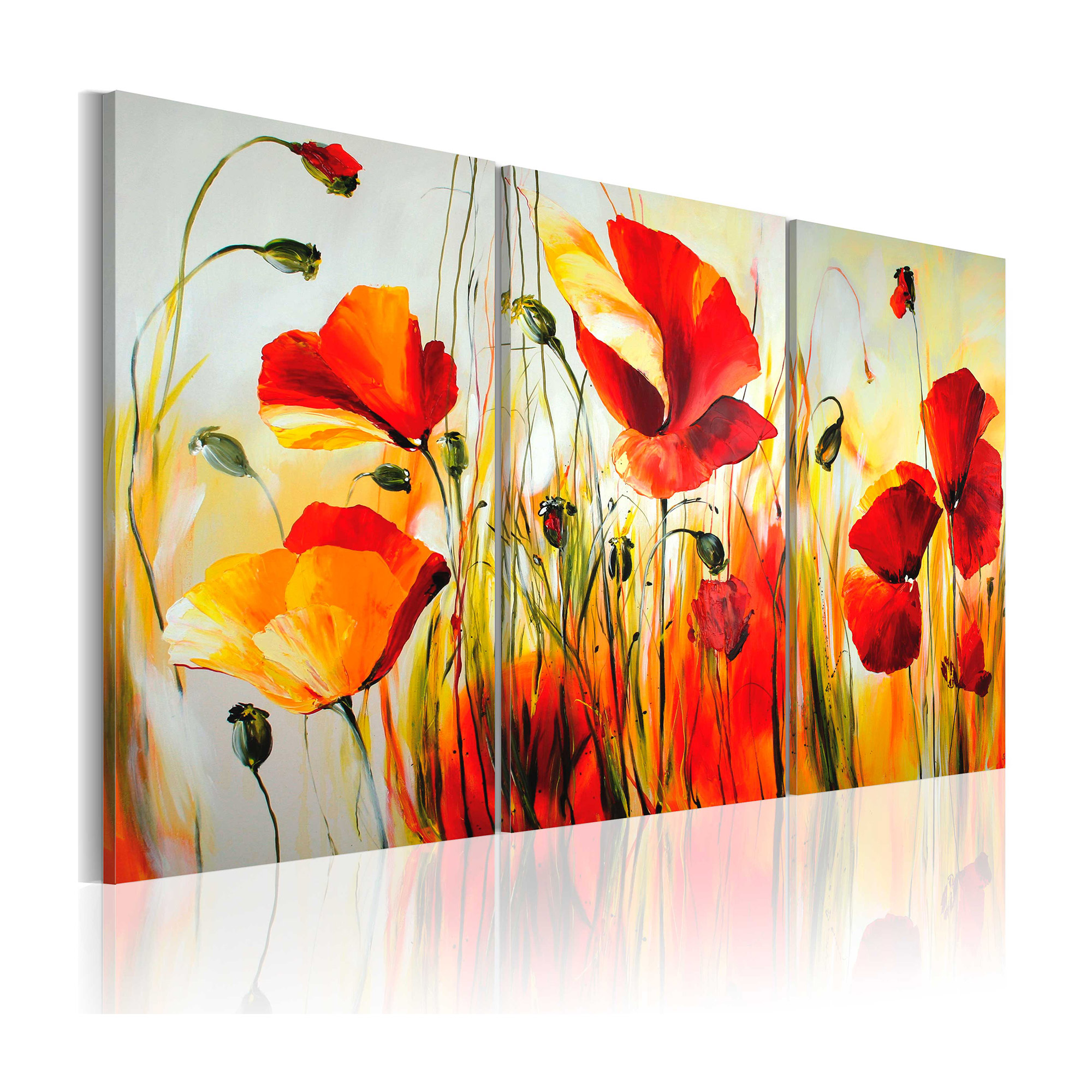 Handmålad Tavla Arkiio Röd Än 120x80