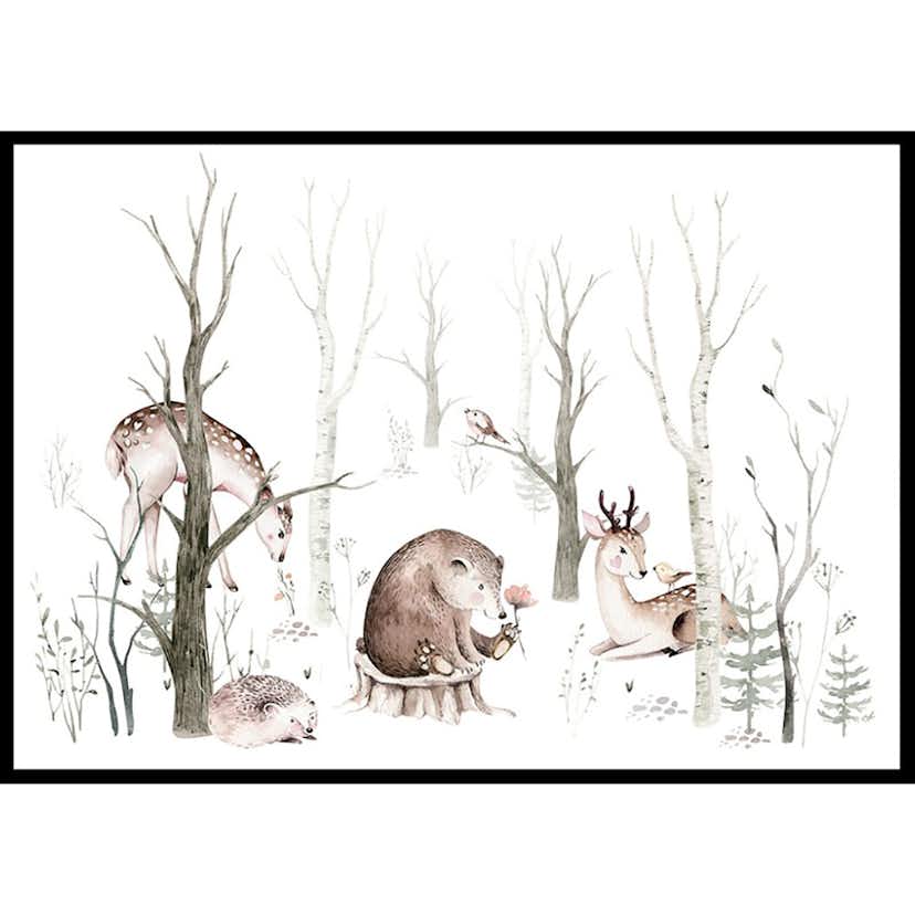 Poster Gallerix Woodland Animals