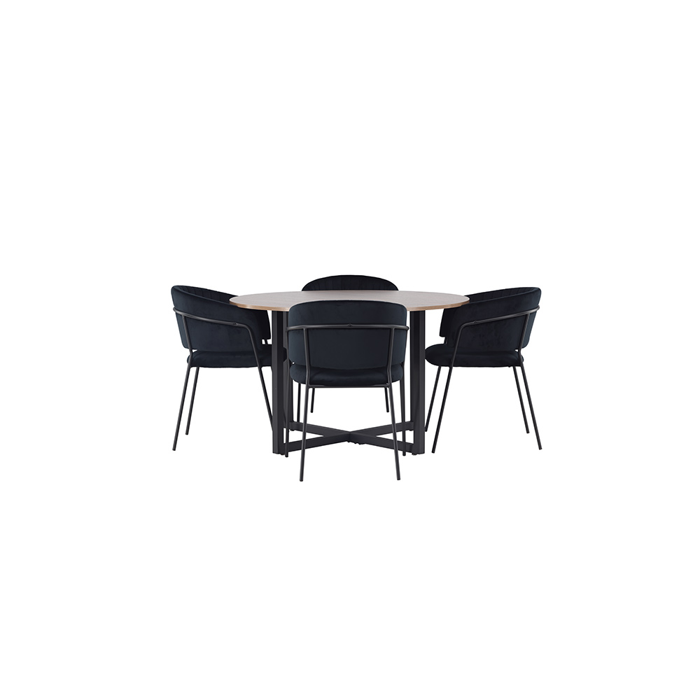 Matgrupp Venture Home Durango Ø120 cm med 4 st Selma stolar